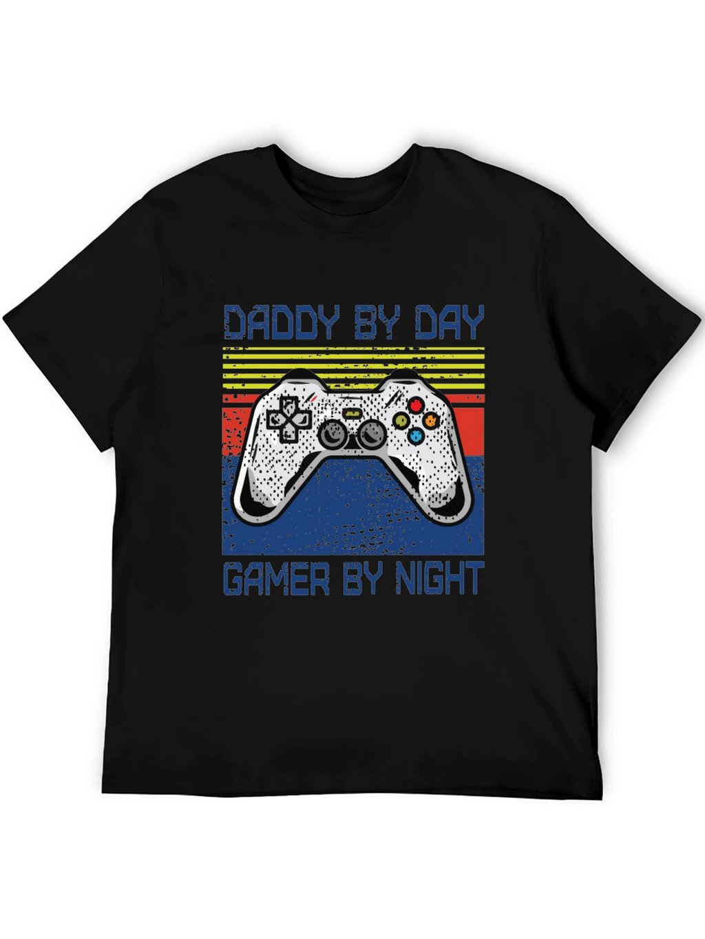Daddy By Day Gamer By Night Black T-Shirt