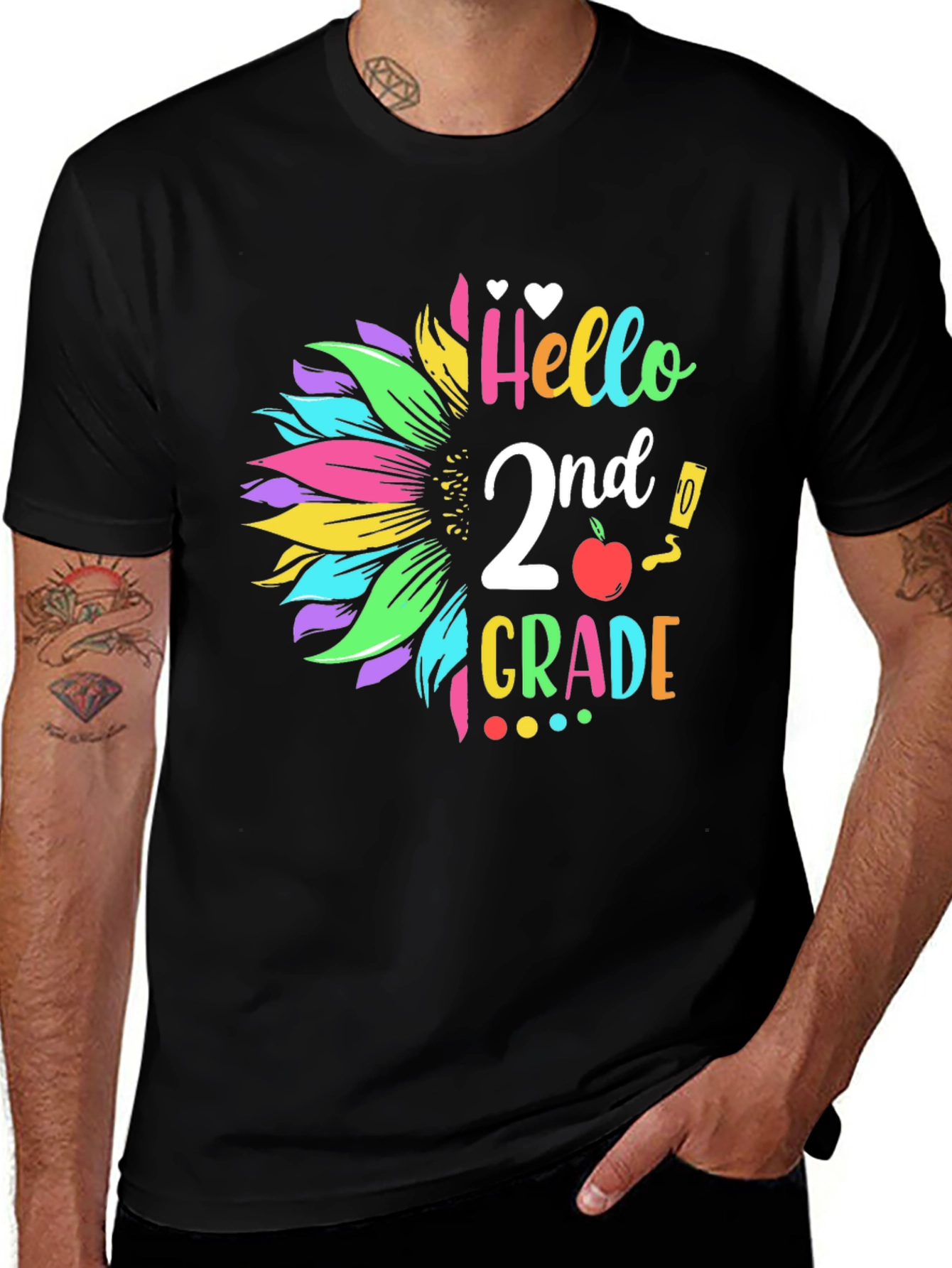 Hello 2nd Grade Teacher Sunflower Shirt - Back to School