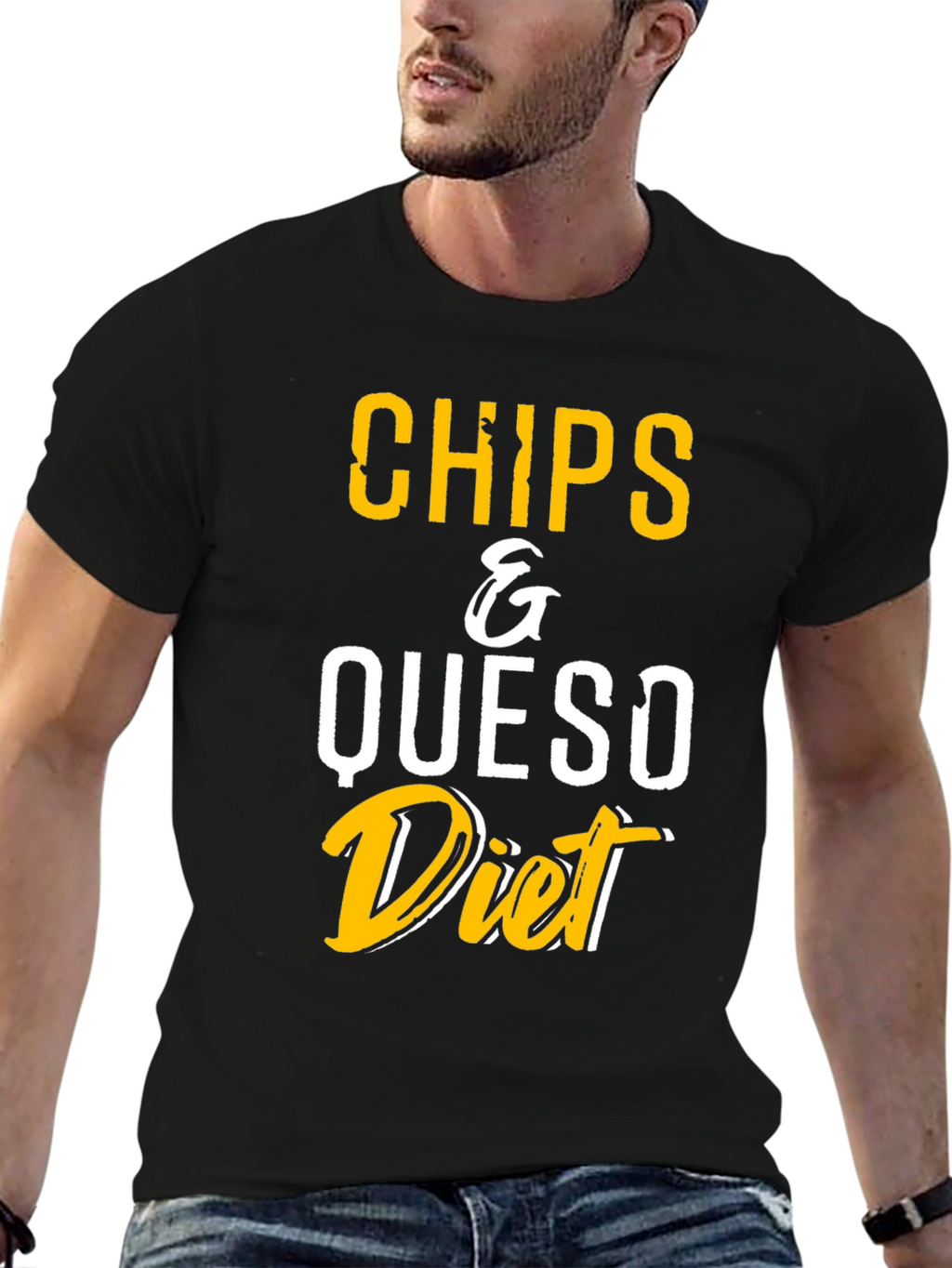 Chips & Queso Diet T-Shirt - Funny Foodie Tee