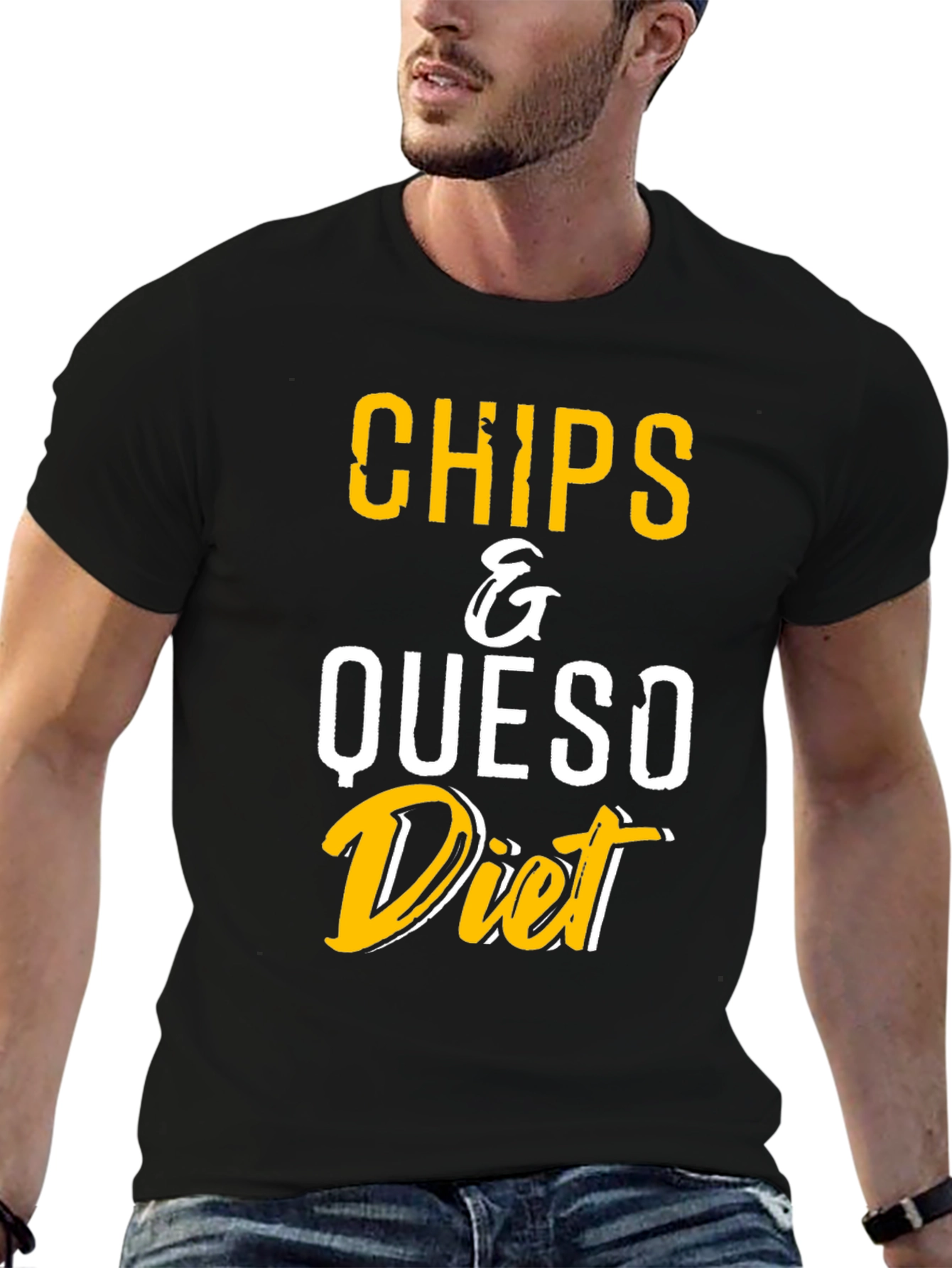 Chips & Queso Diet T-Shirt - Funny Foodie Tee