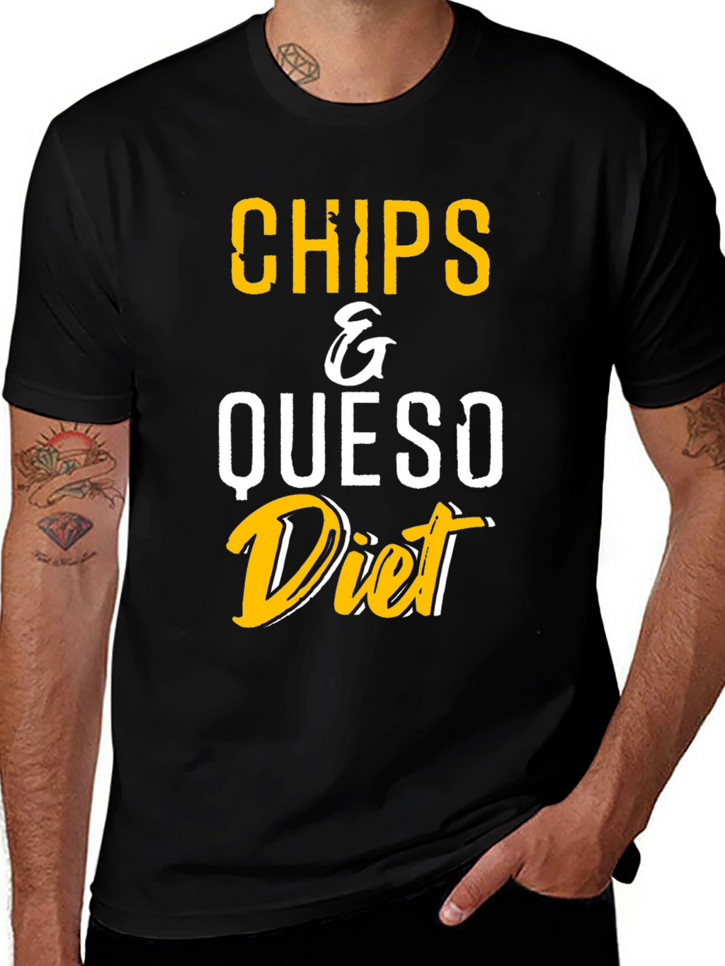 Chips & Queso Diet T-Shirt - Funny Foodie Tee