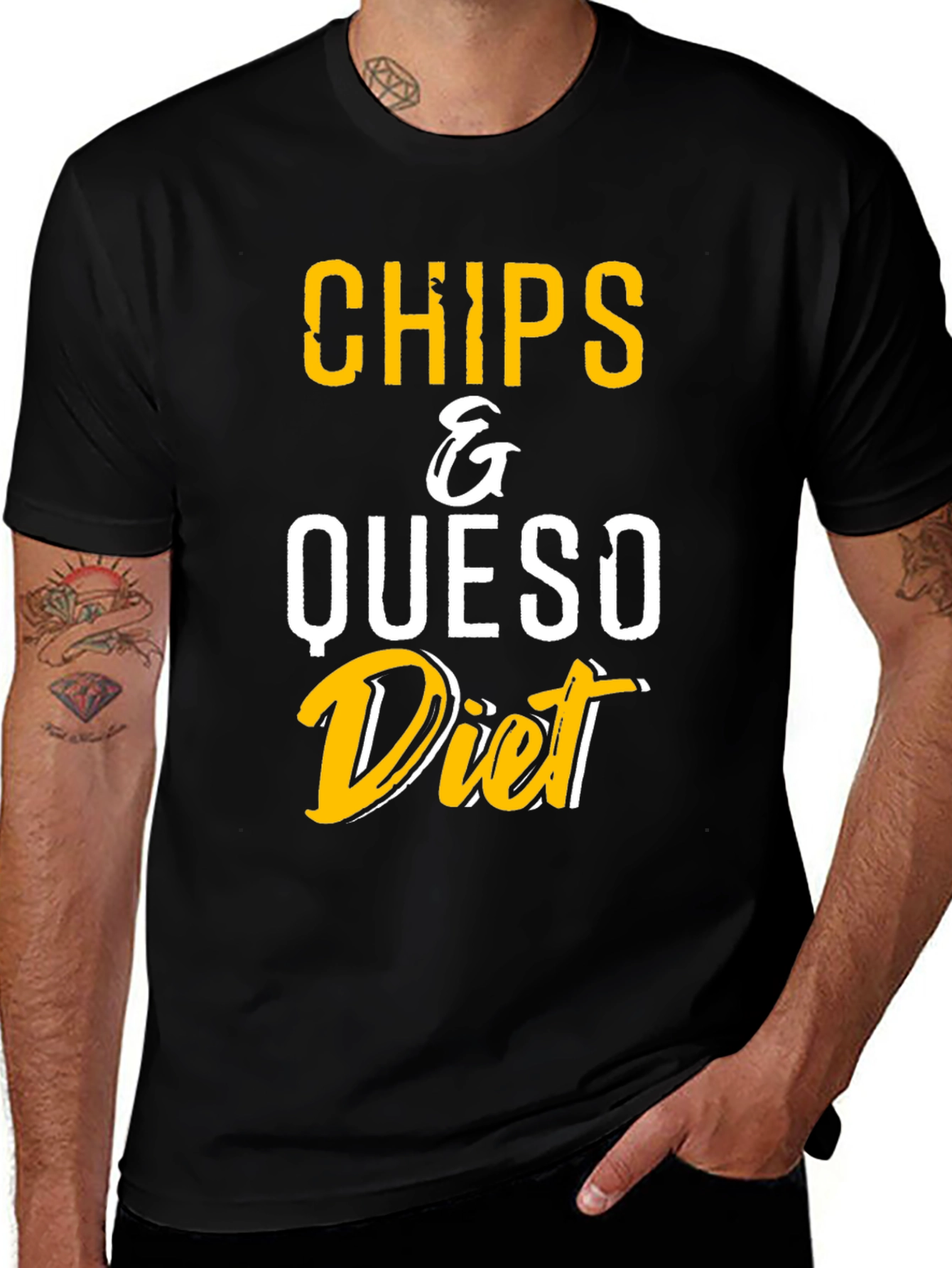 Chips & Queso Diet T-Shirt - Funny Foodie Tee