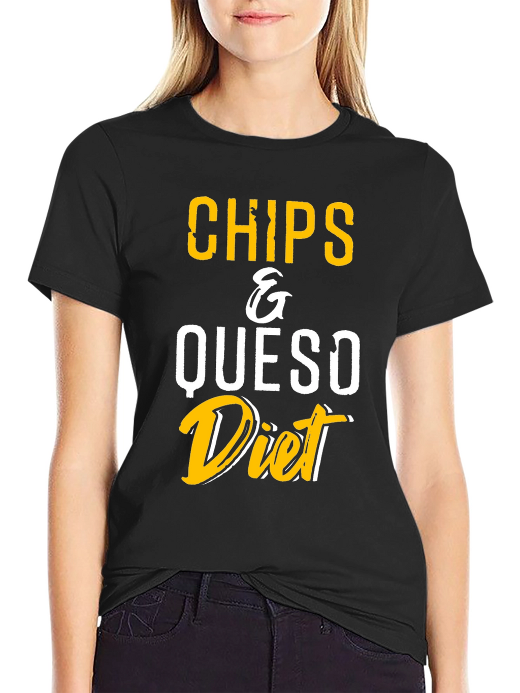 Chips & Queso Diet T-Shirt - Funny Foodie Tee