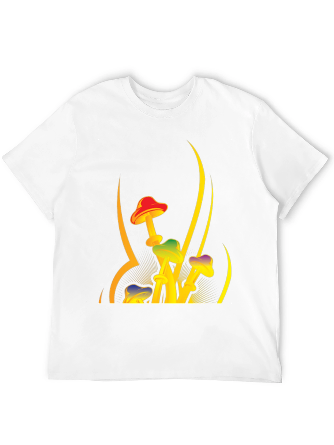 Funky Mushroom Graphic Tee - Black