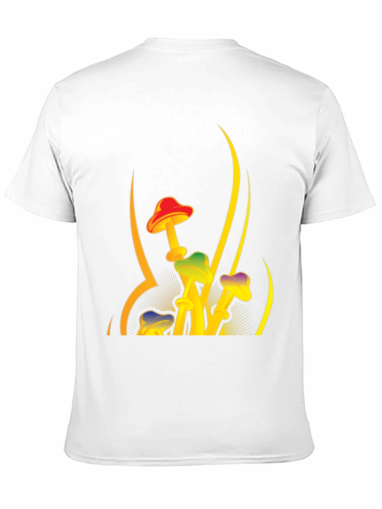 Funky Mushroom Graphic Tee - Black