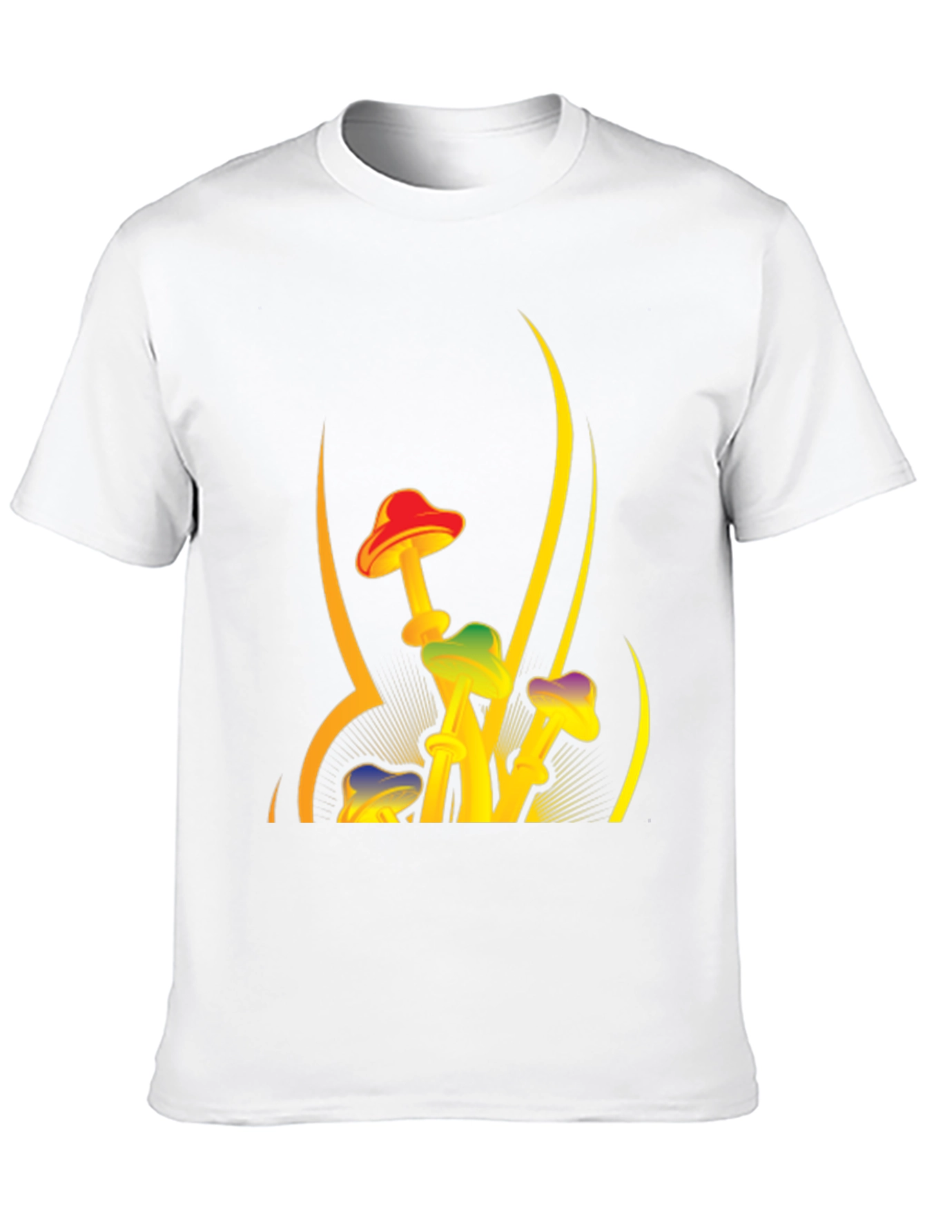 Funky Mushroom Graphic Tee - Black