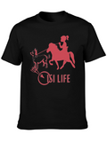 ISI Life Graphic Tee - Black Cotton Blend T-Shirt