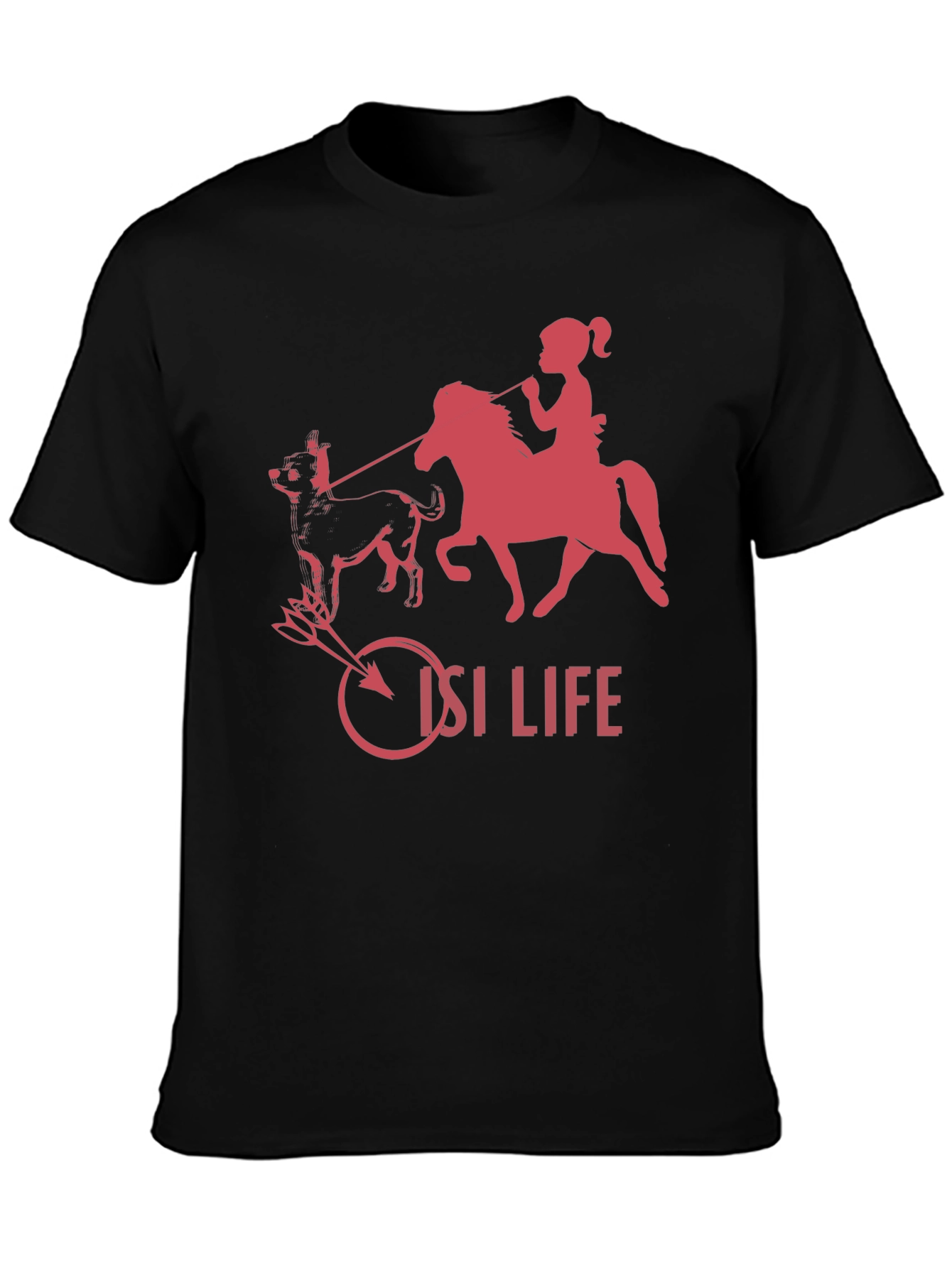 ISI Life Graphic Tee - Black Cotton Blend T-Shirt