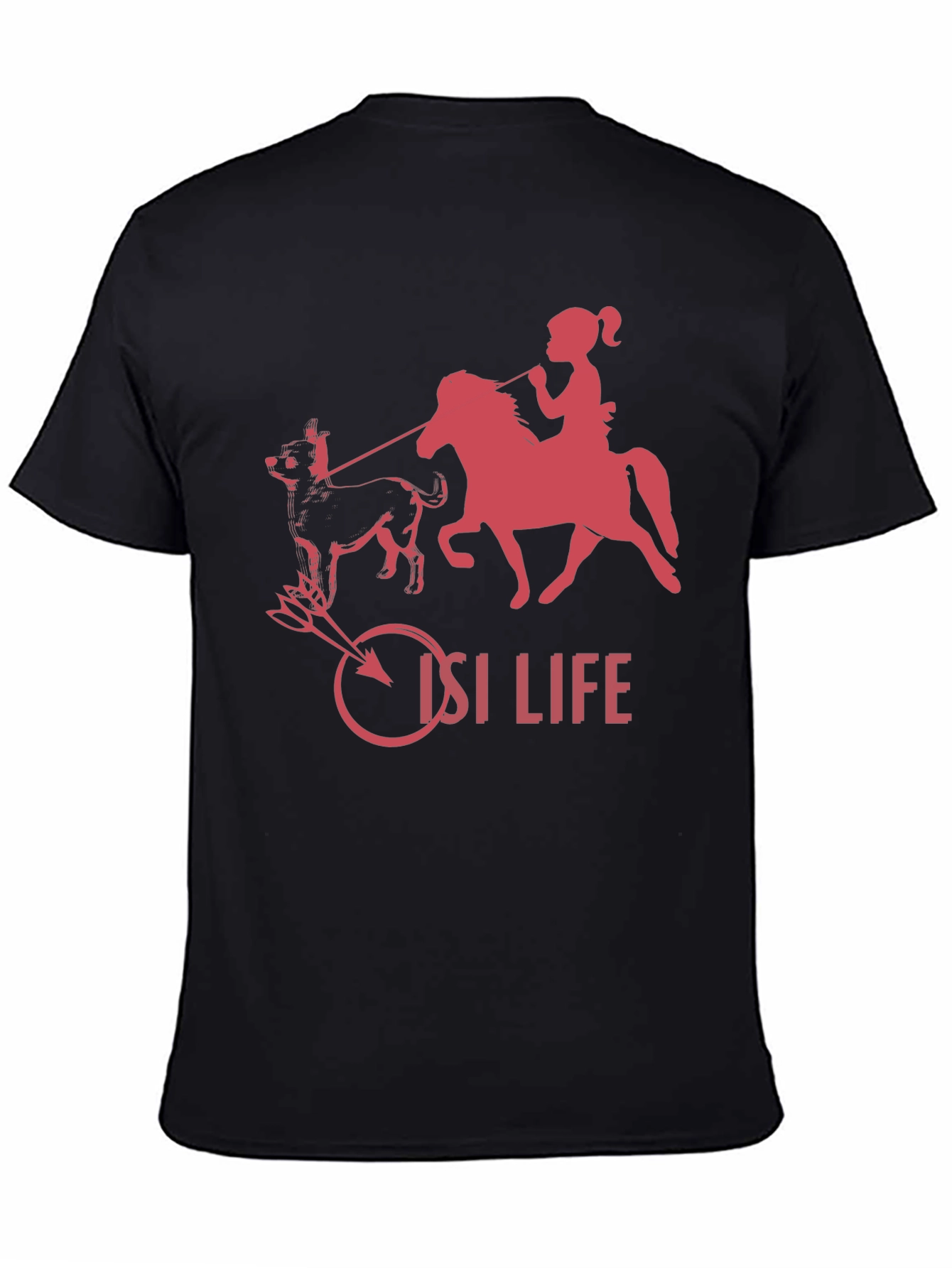 ISI Life Graphic Tee - Black Cotton Blend T-Shirt