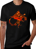 Geometric Dragon Graphic T-Shirt