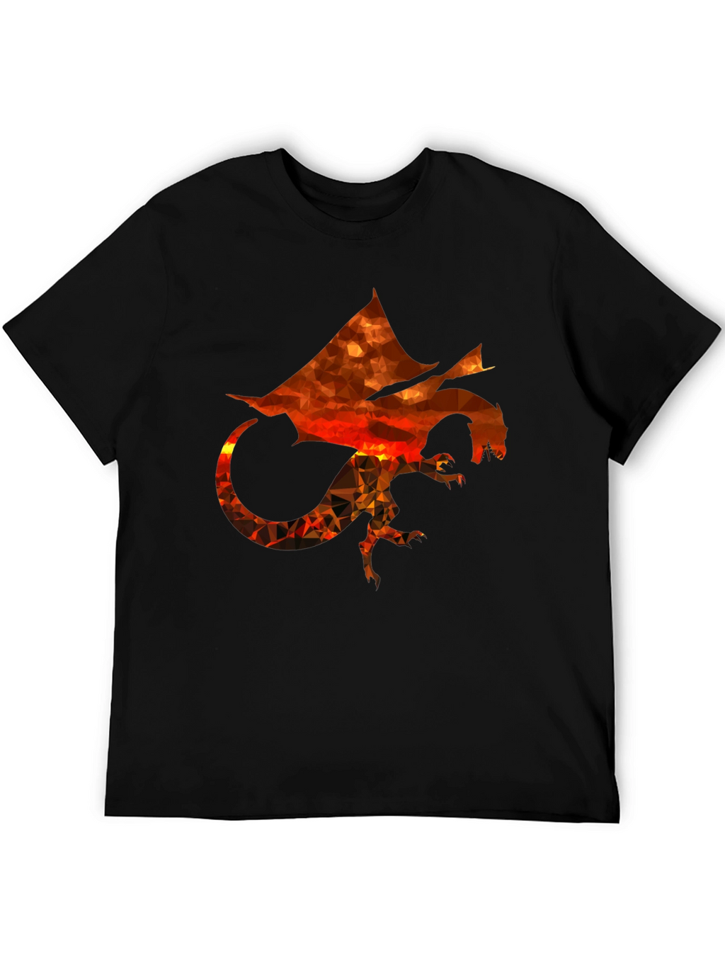 Geometric Dragon Graphic T-Shirt