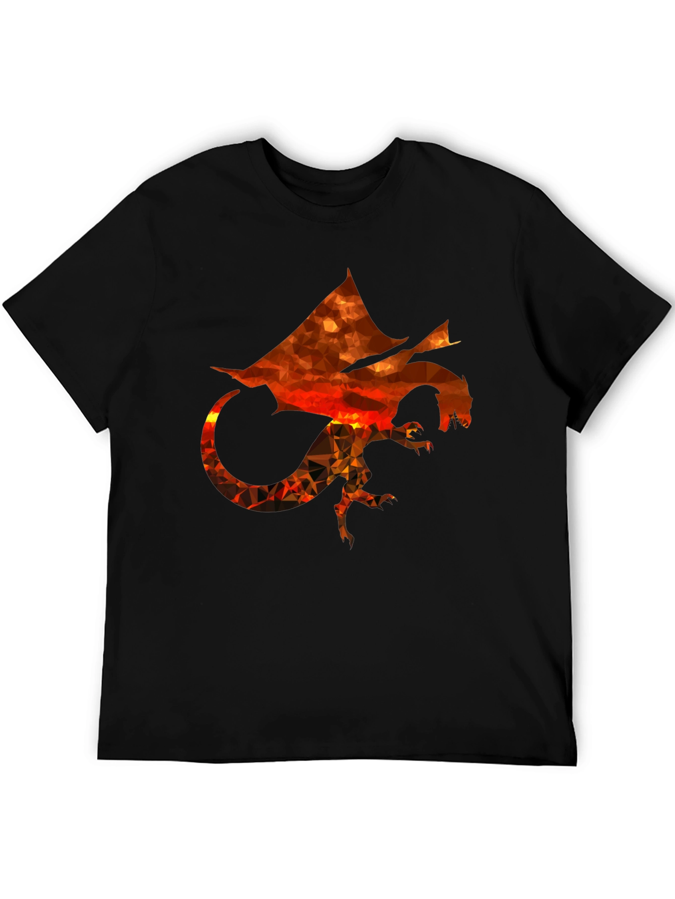 Geometric Dragon Graphic T-Shirt