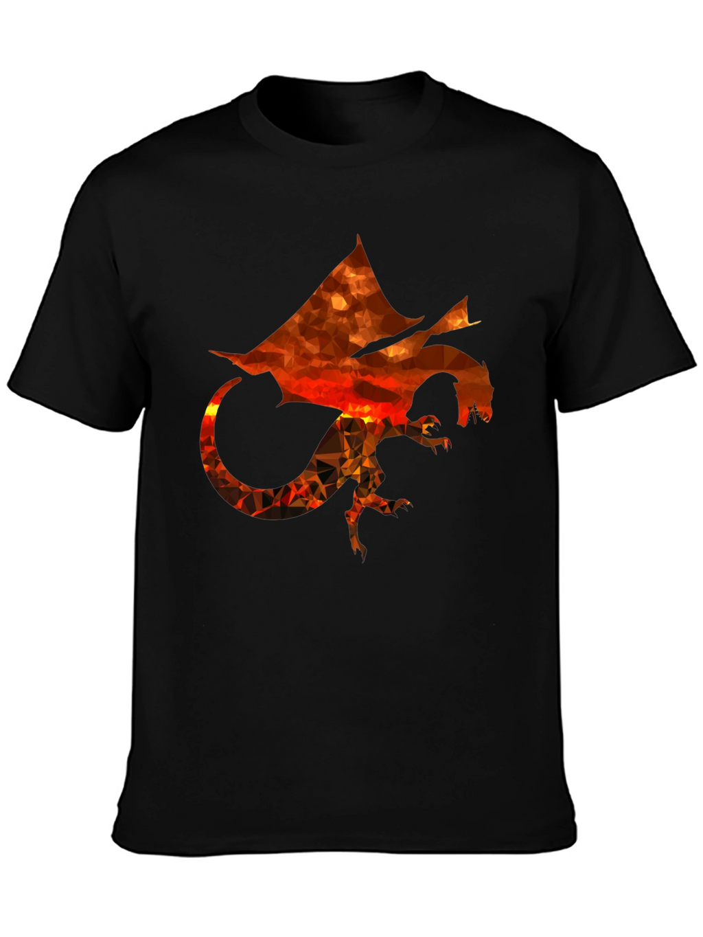Geometric Dragon Graphic T-Shirt