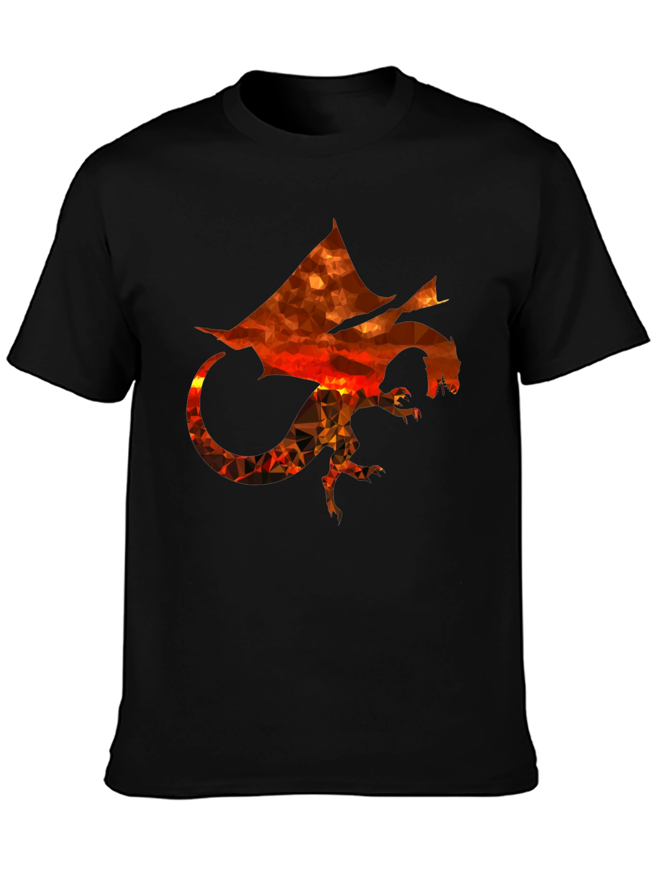 Geometric Dragon Graphic T-Shirt