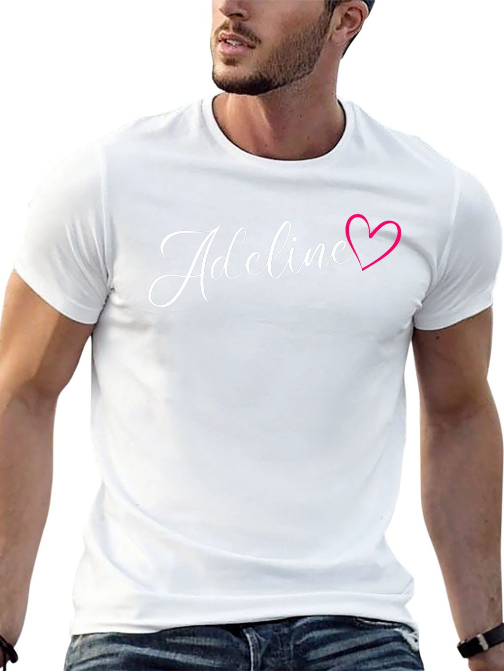 Adeline Heart Graphic Black T-Shirt
