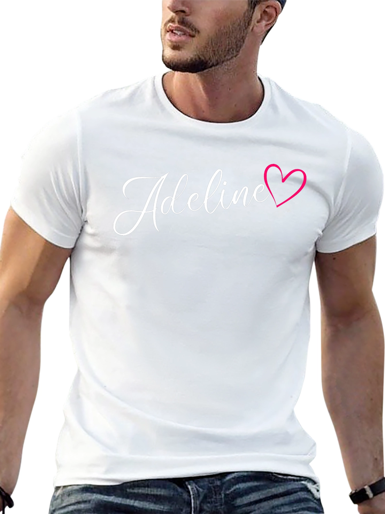 Adeline Heart Graphic Black T-Shirt