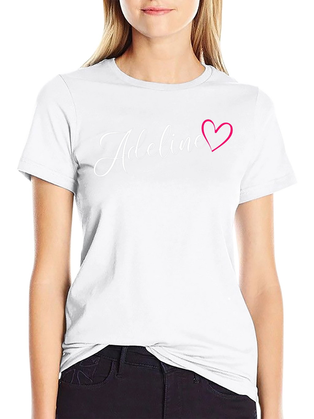 Adeline Heart Graphic Black T-Shirt
