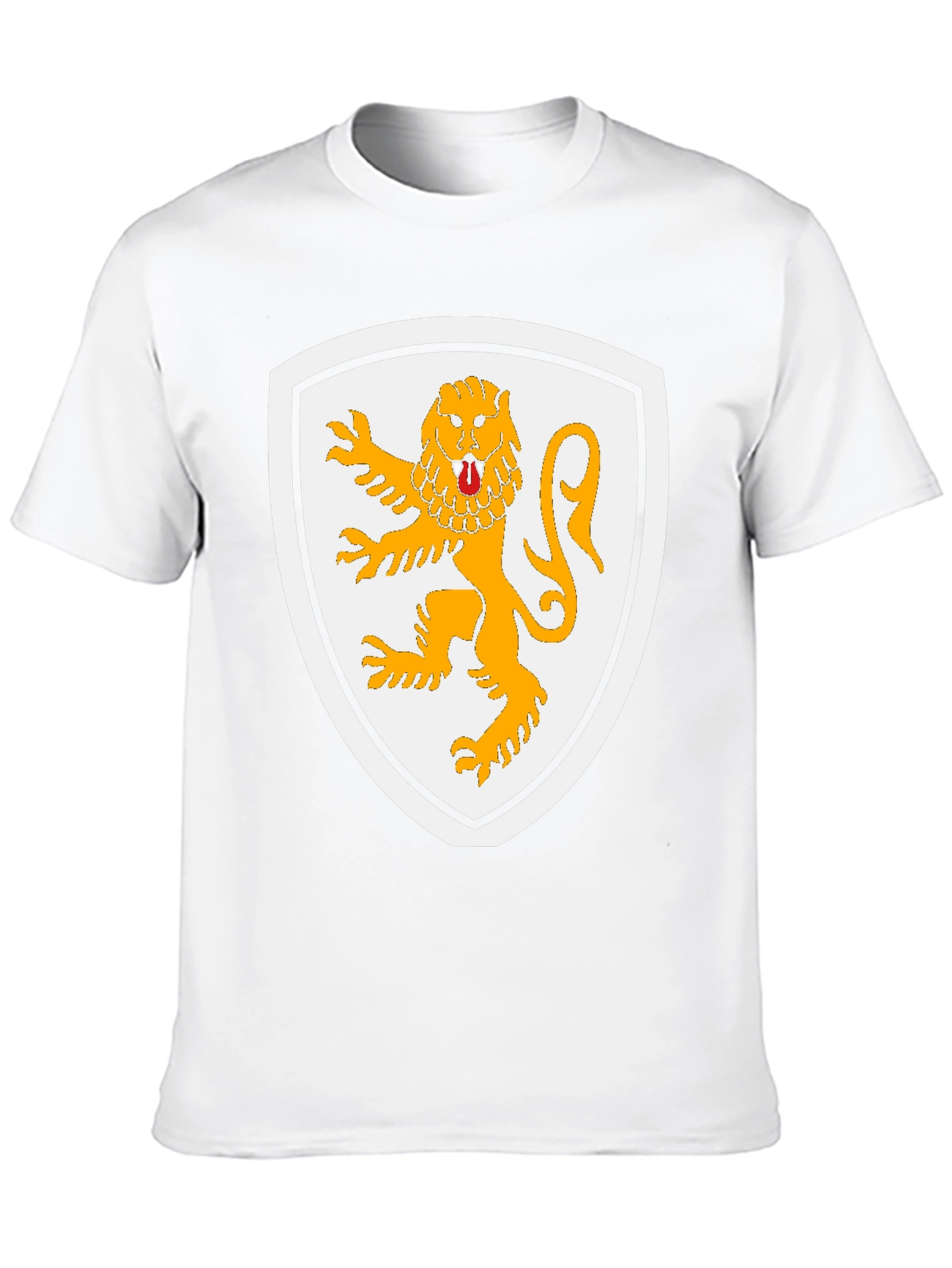 Lion Crest Graphic T-Shirt - Black Cotton Tee