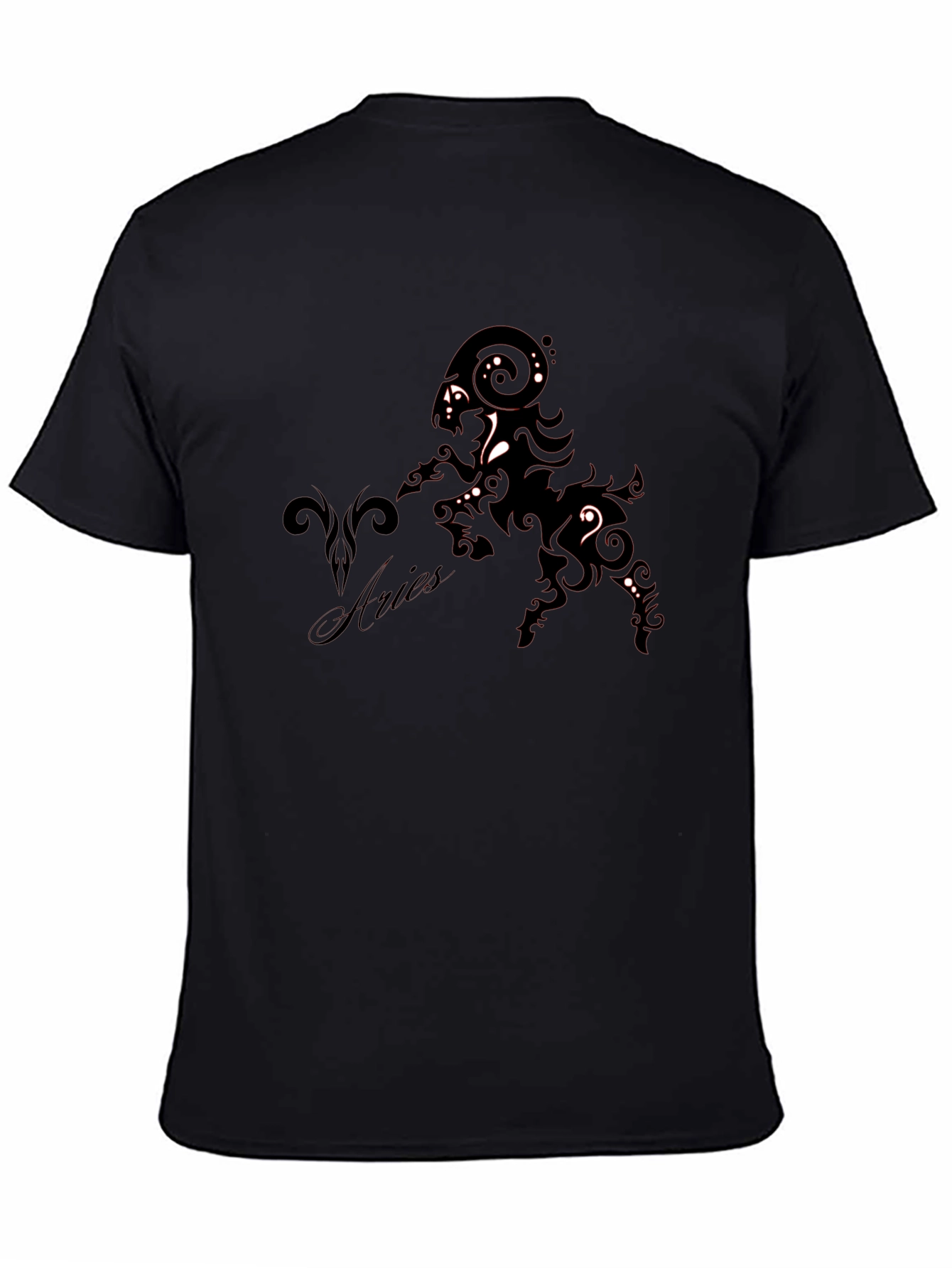 Aries Zodiac Black Graphic Tee