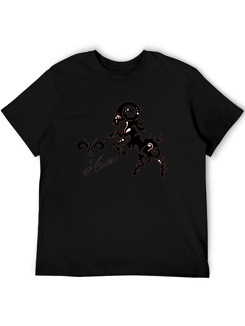 Aries Zodiac Black Graphic Tee