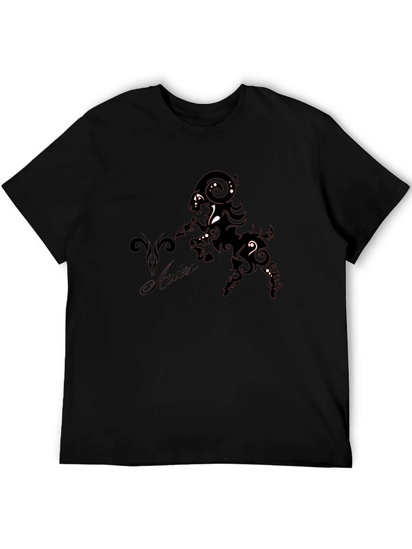Aries Zodiac Black Graphic Tee