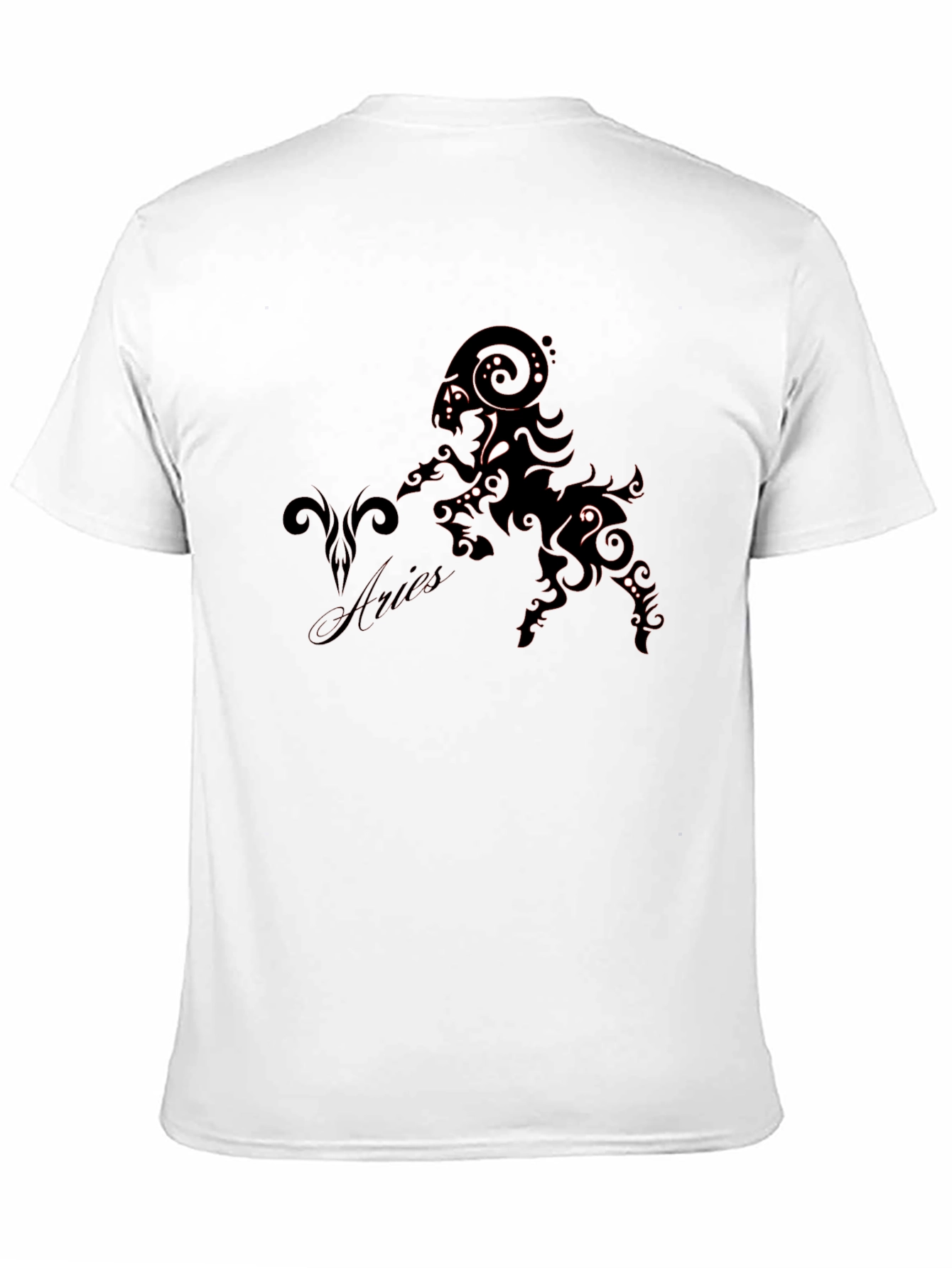 Aries Zodiac Black Graphic Tee