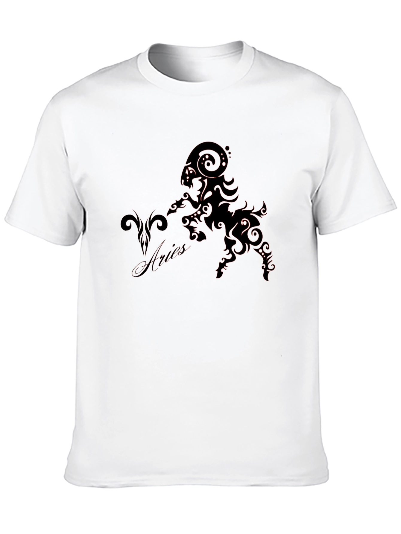 Aries Zodiac Black Graphic Tee