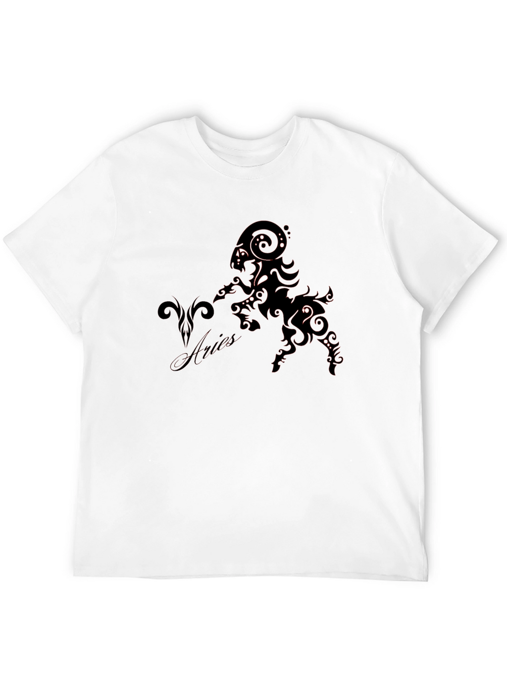 Aries Zodiac Black Graphic Tee
