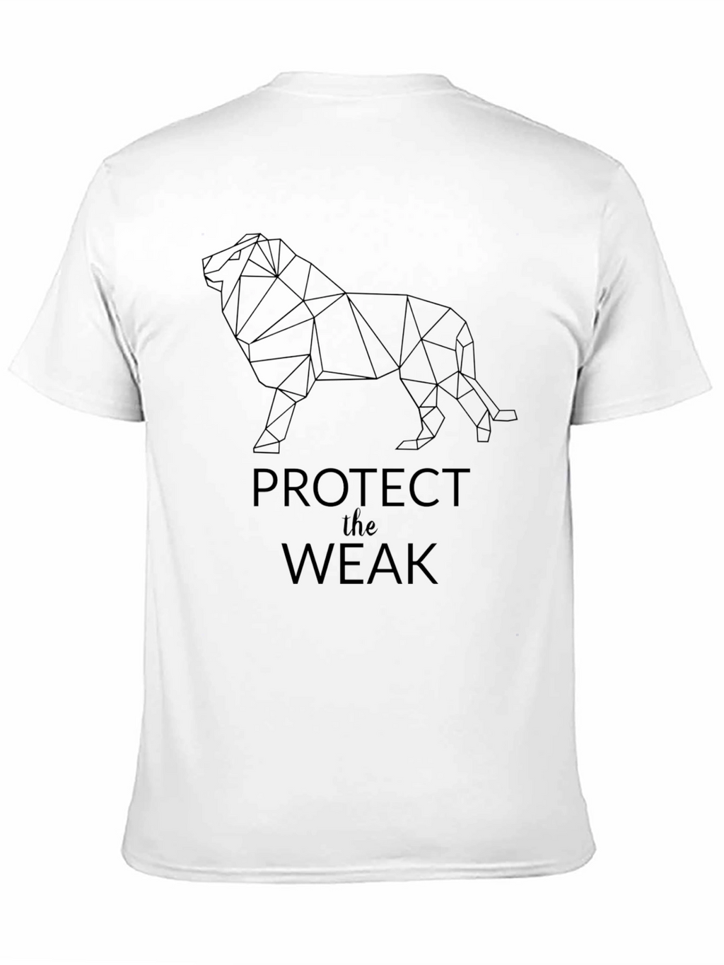 Geometric Lion Graphic Tee - Protect the Weak