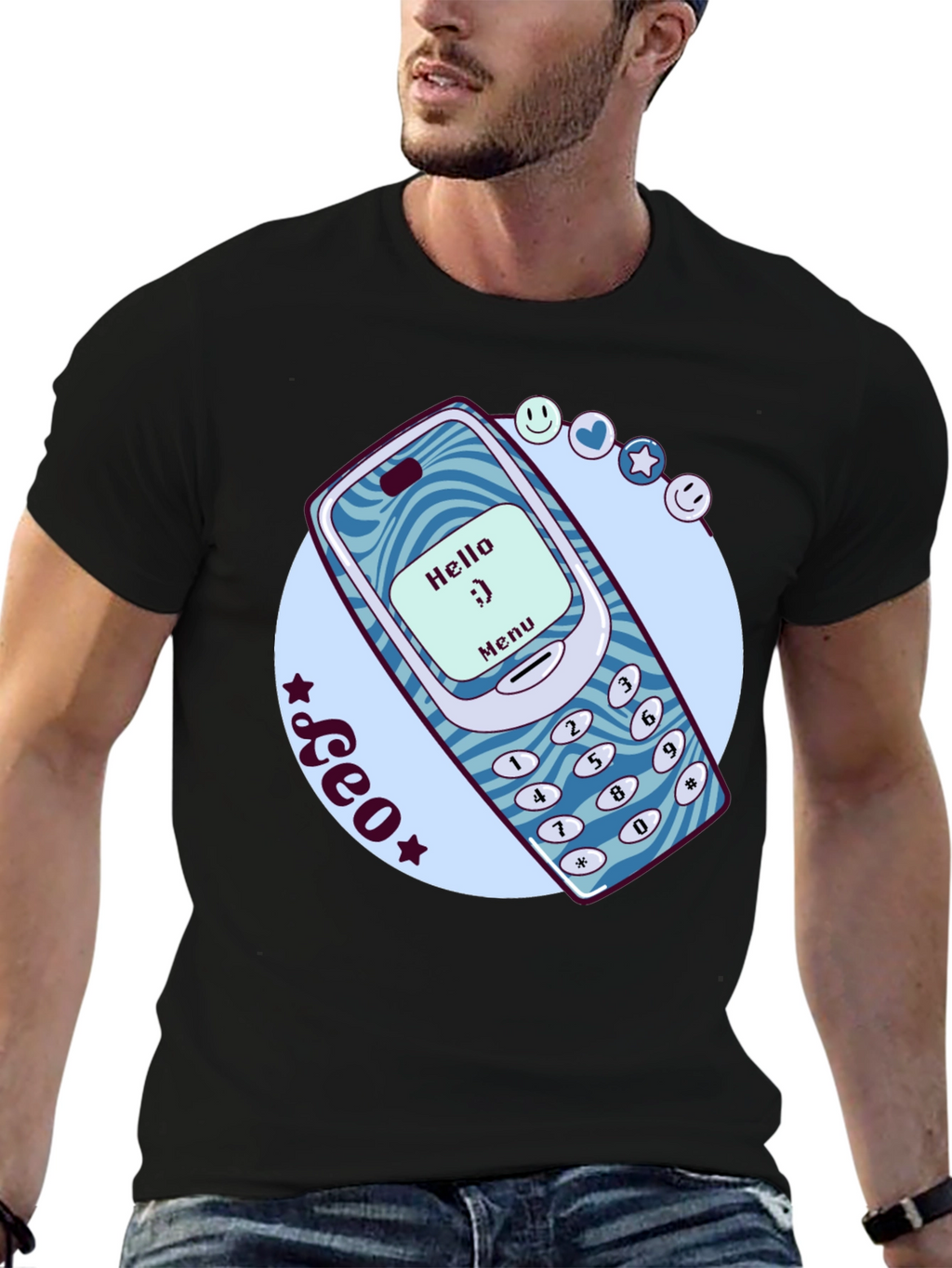 Retro Cell Phone Graphic T-Shirt - Nostalgic Tech Tee
