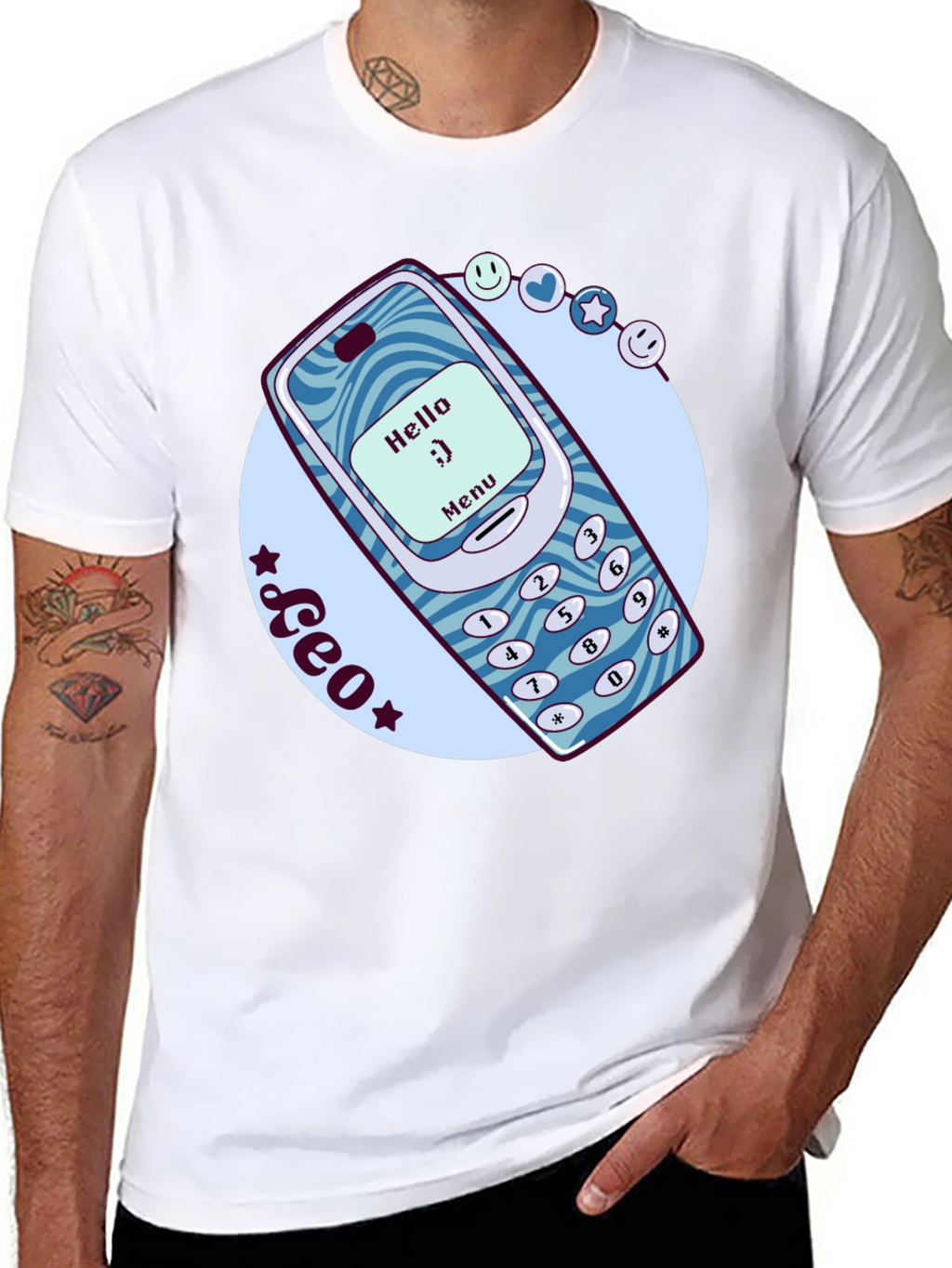 Retro Cell Phone Graphic T-Shirt - Nostalgic Tech Tee