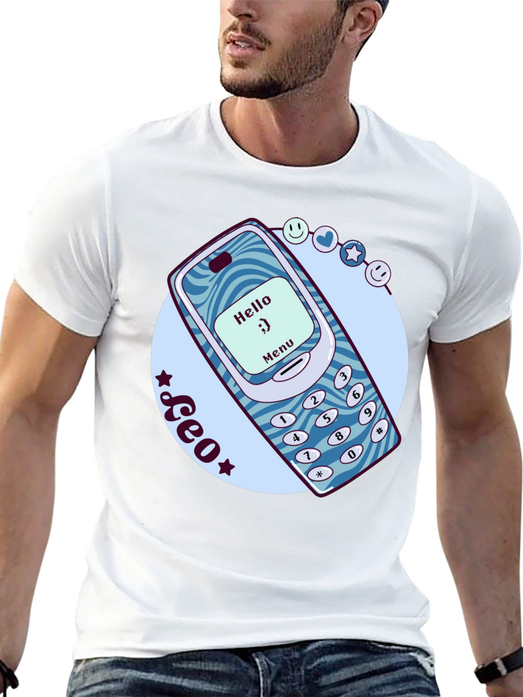 Retro Cell Phone Graphic T-Shirt - Nostalgic Tech Tee