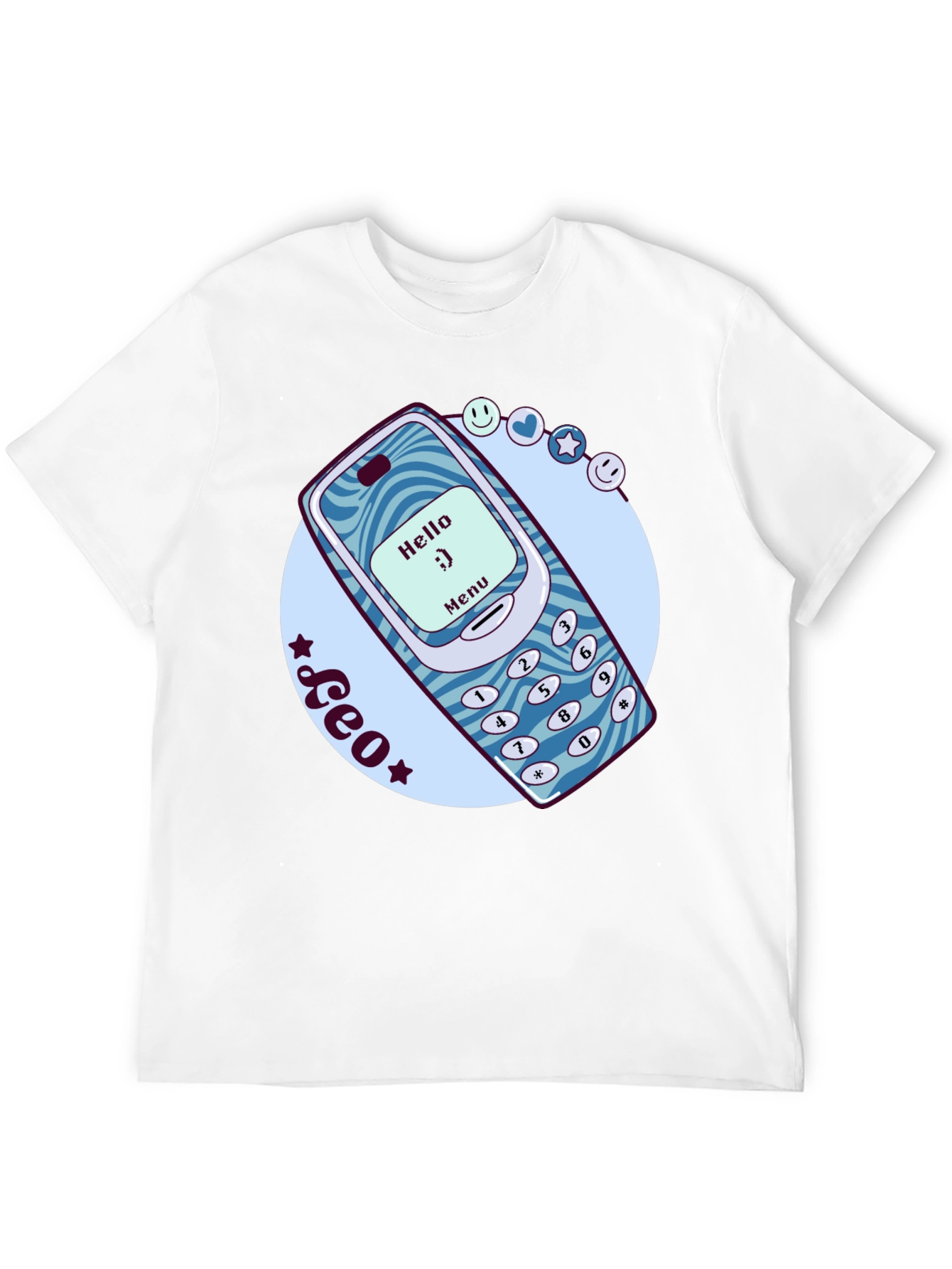 Retro Cell Phone Graphic T-Shirt - Nostalgic Tech Tee