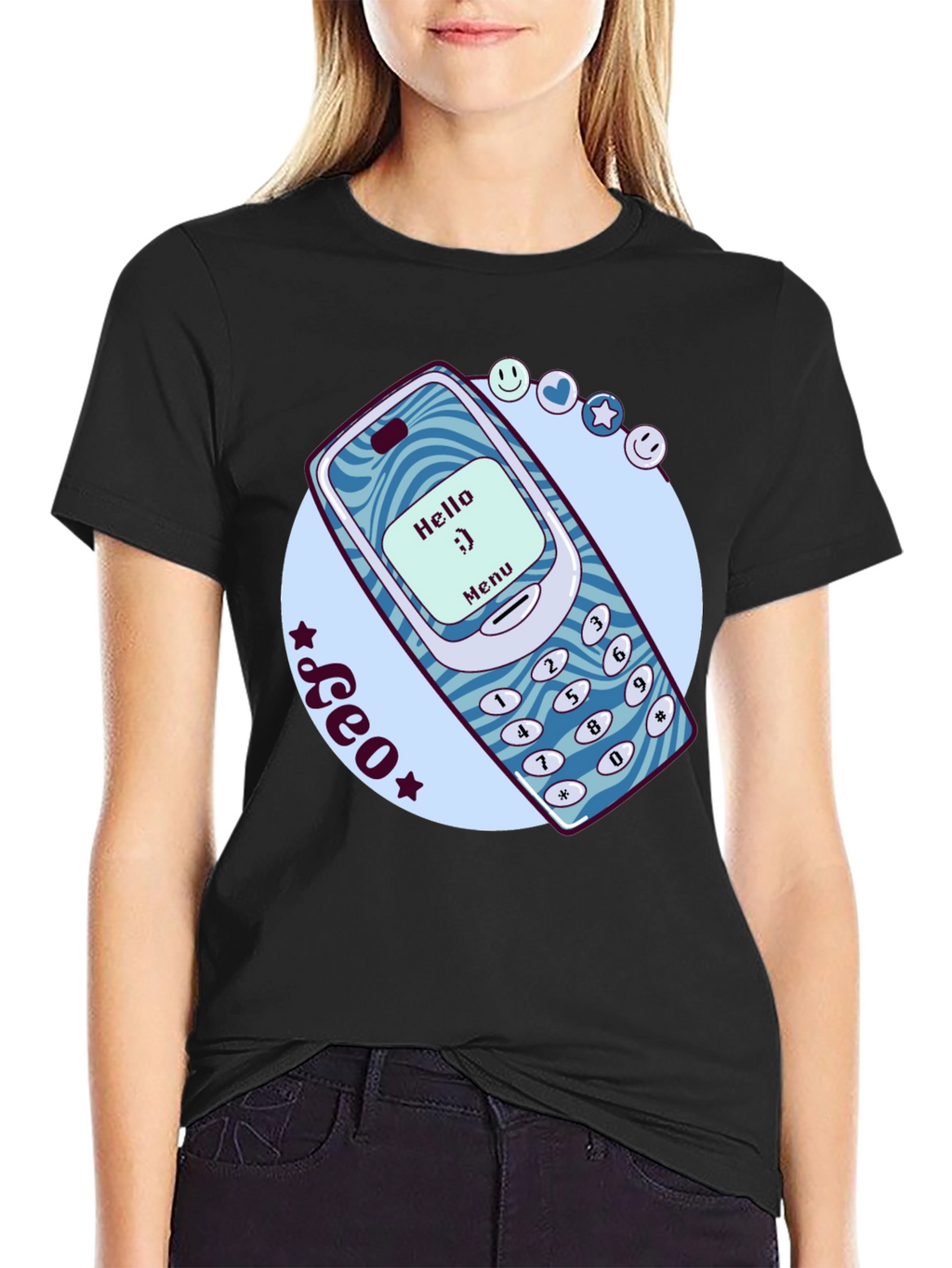 Retro Cell Phone Graphic T-Shirt - Nostalgic Tech Tee