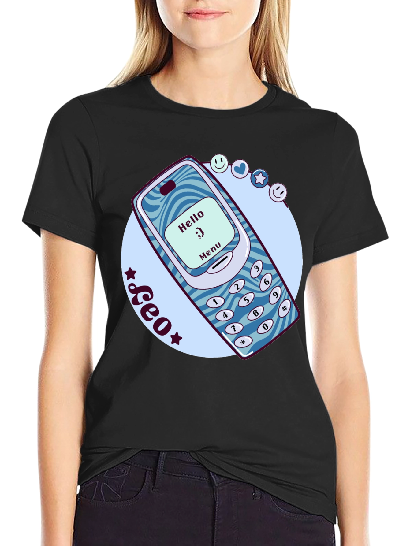 Retro Cell Phone Graphic T-Shirt - Nostalgic Tech Tee