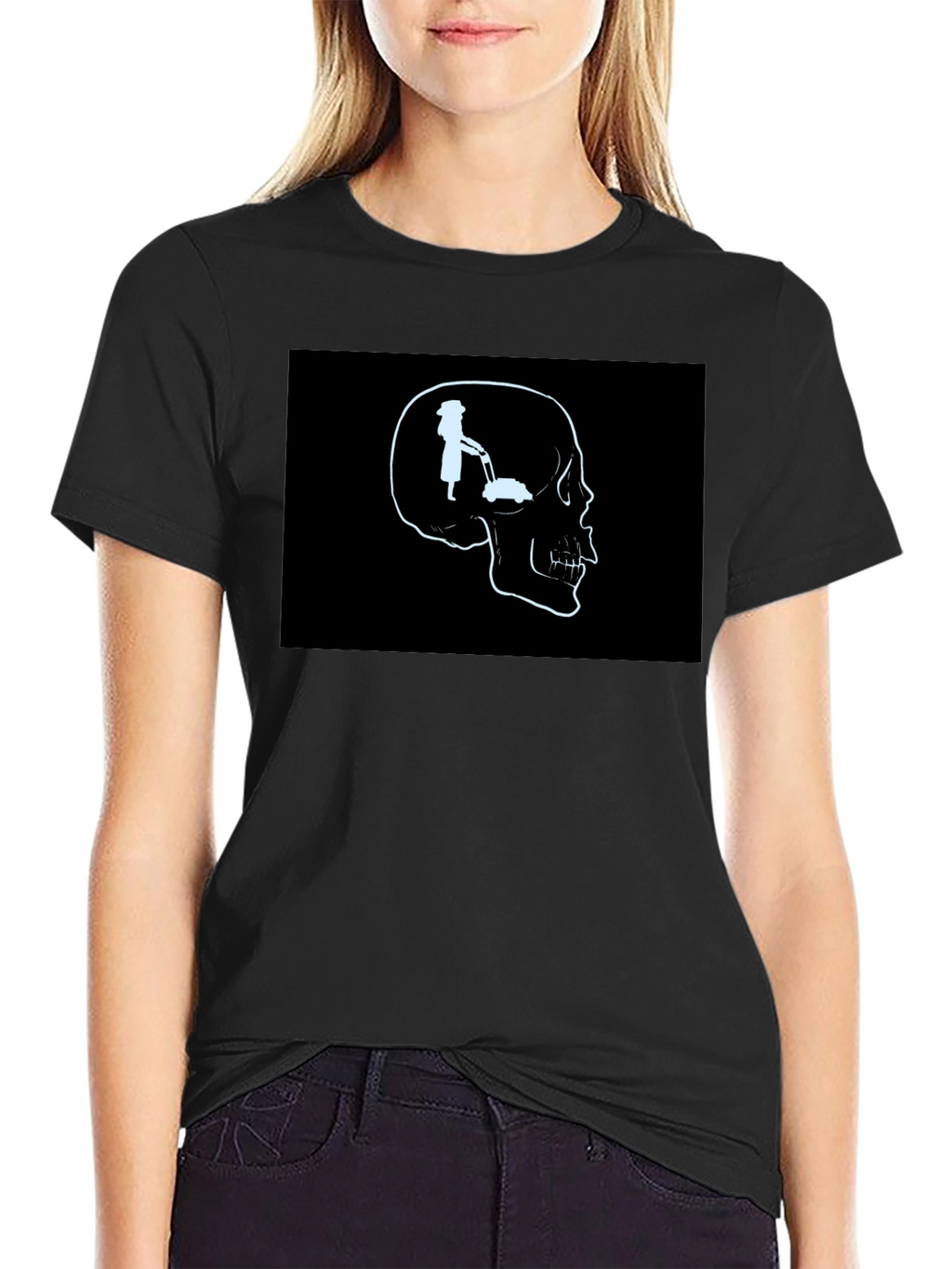 Mind on Mowing T-Shirt - Skull Graphic Tee