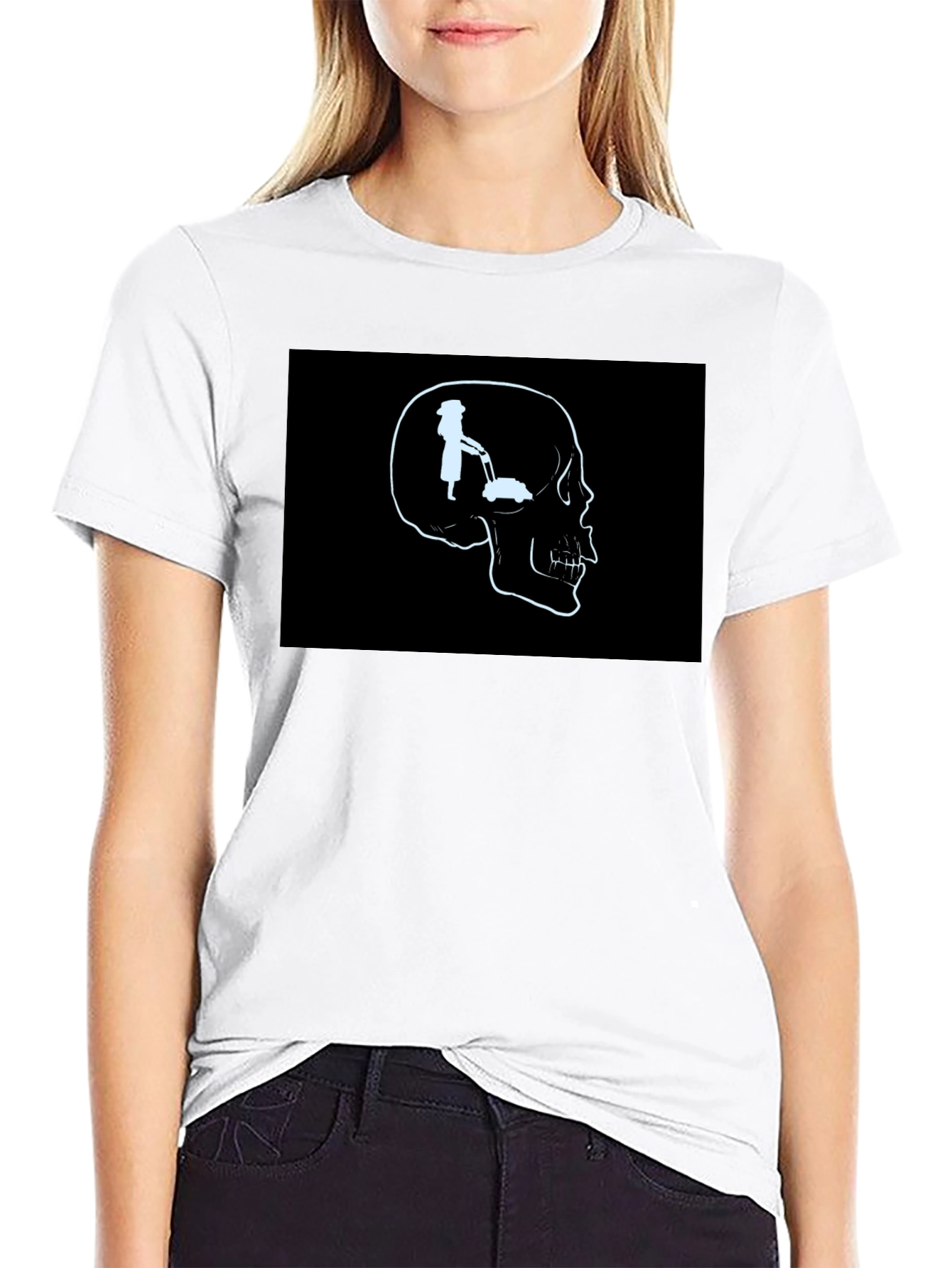 Mind on Mowing T-Shirt - Skull Graphic Tee