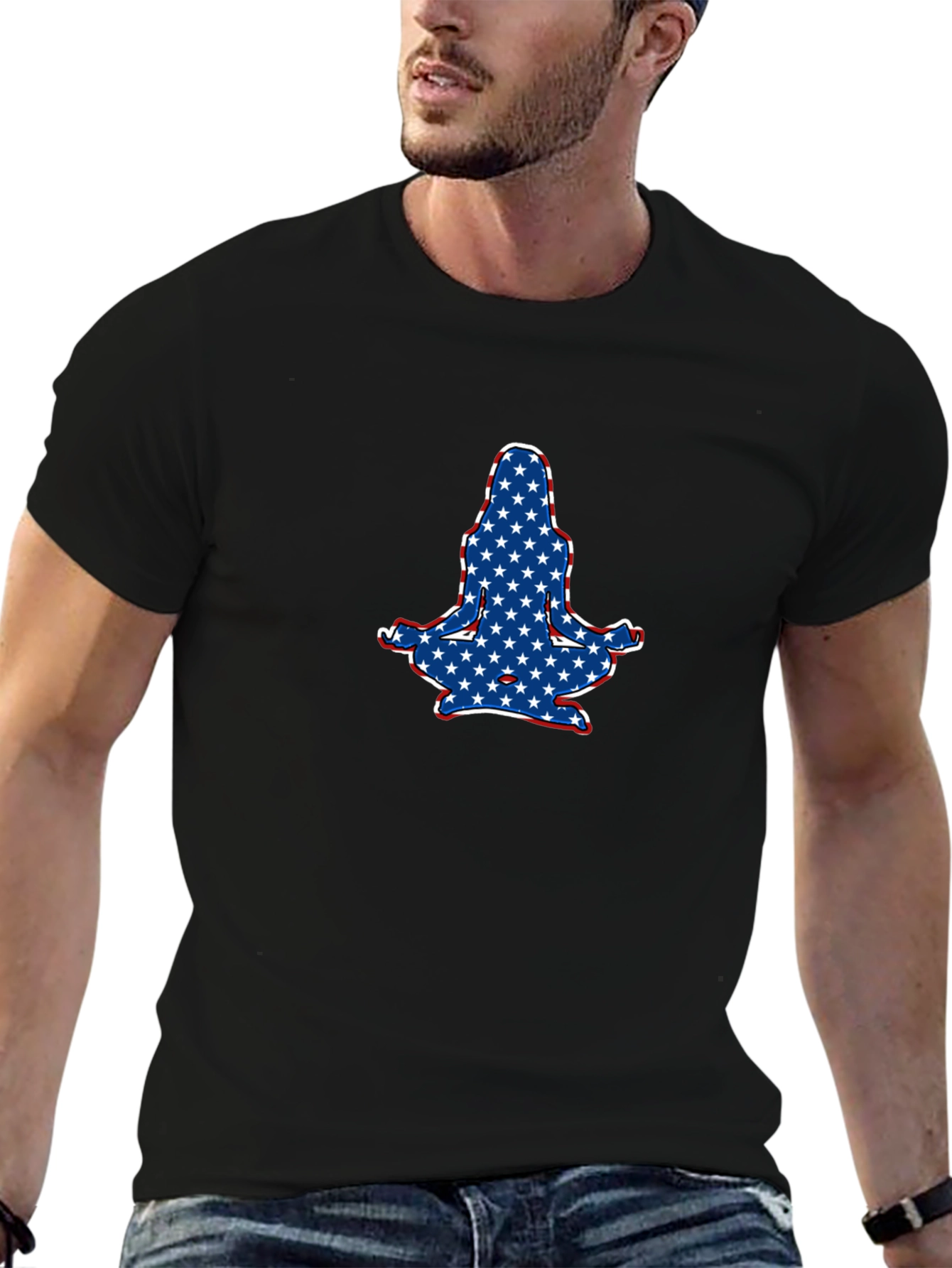 Patriotic Yoga Pose Graphic Tee