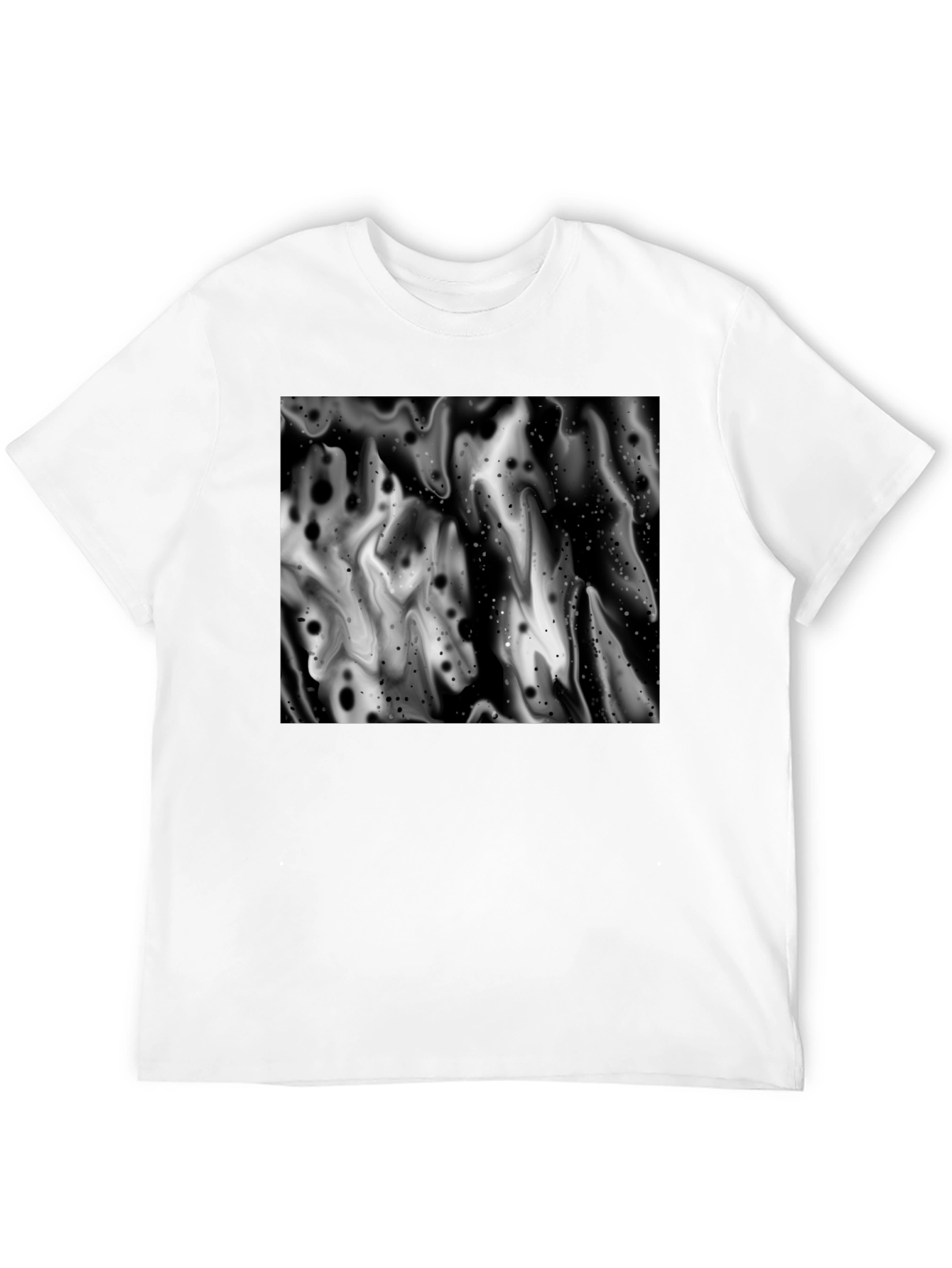 Abstract Black and White Graphic Tee