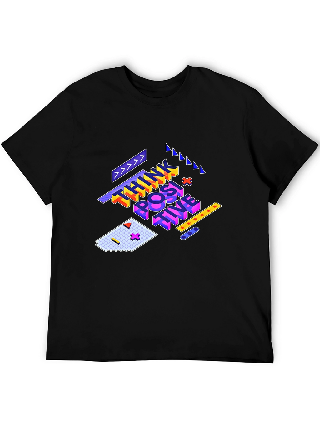 Think Positive Graphic Tee - Black