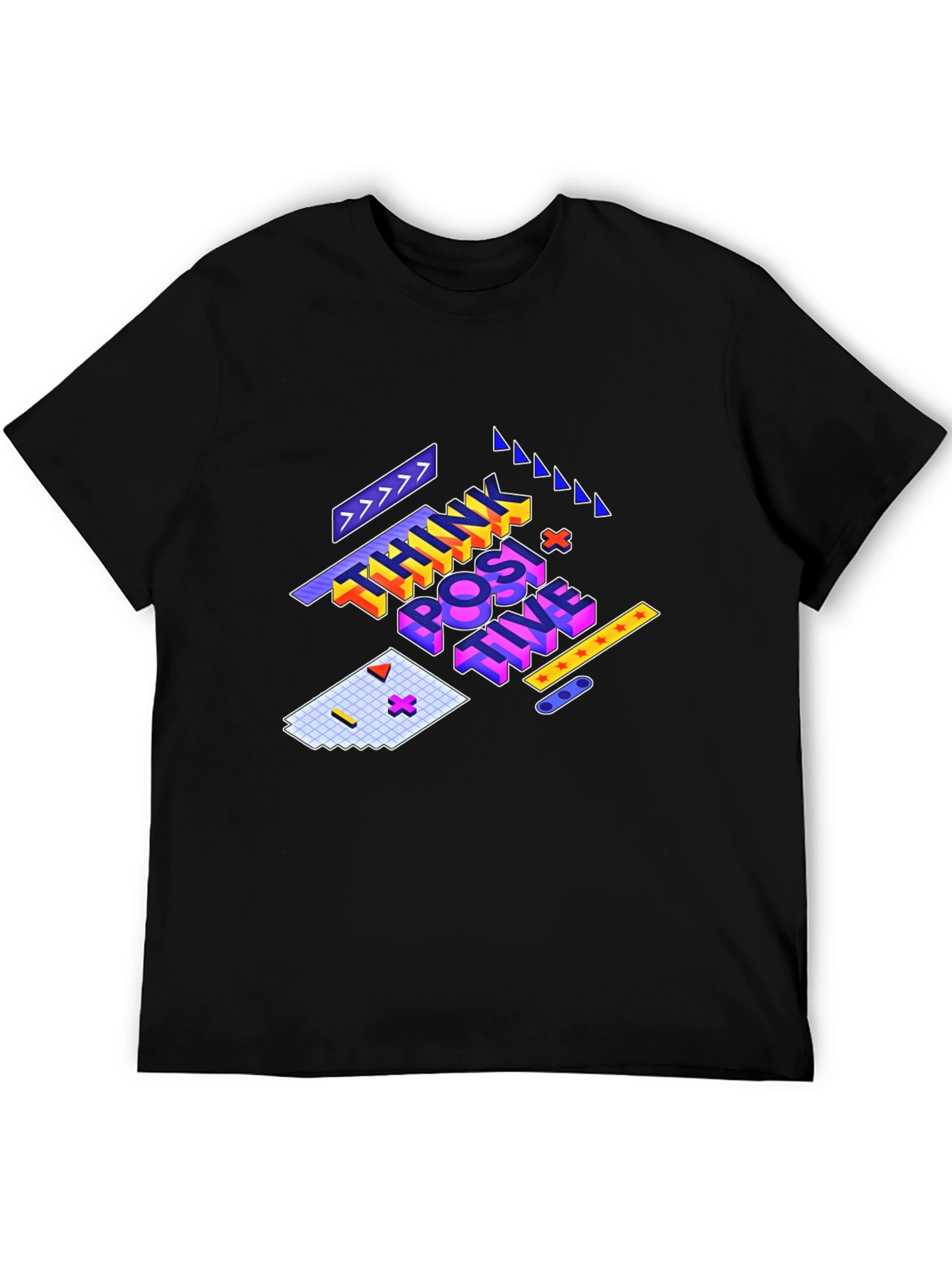 Think Positive Graphic Tee - Black