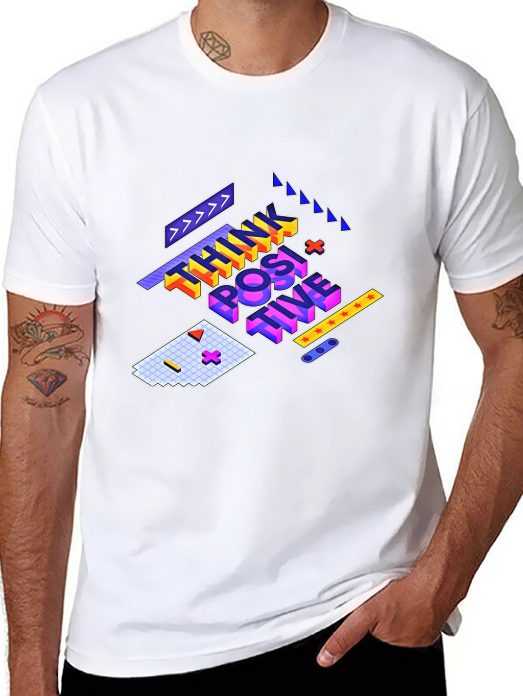 Think Positive Graphic Tee - Black