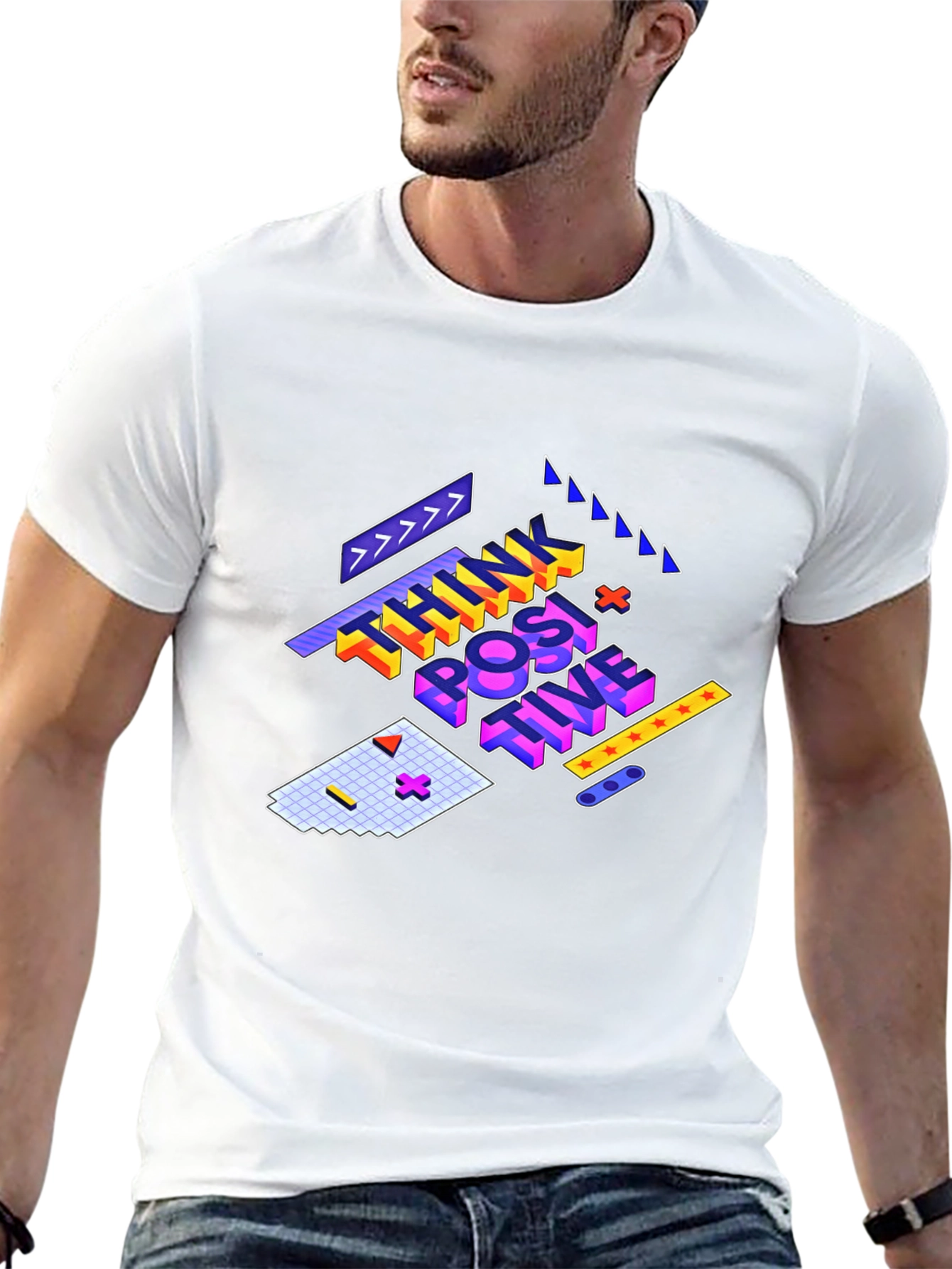 Think Positive Graphic Tee - Black