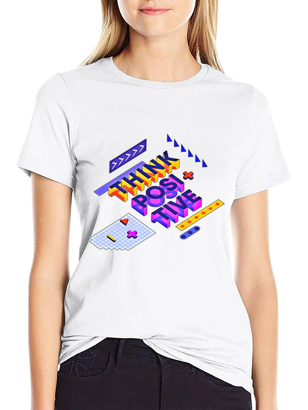 Think Positive Graphic Tee - Black
