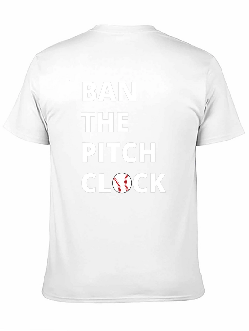 Ban the Pitch Clock Baseball Tee