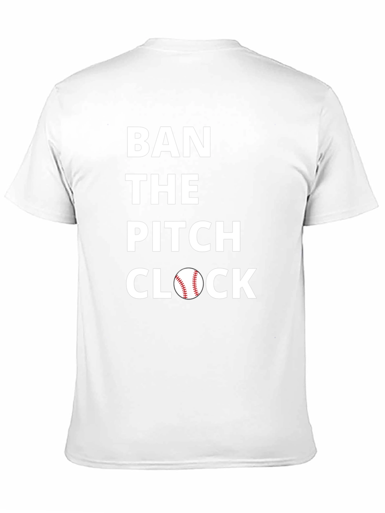 Ban the Pitch Clock Baseball Tee
