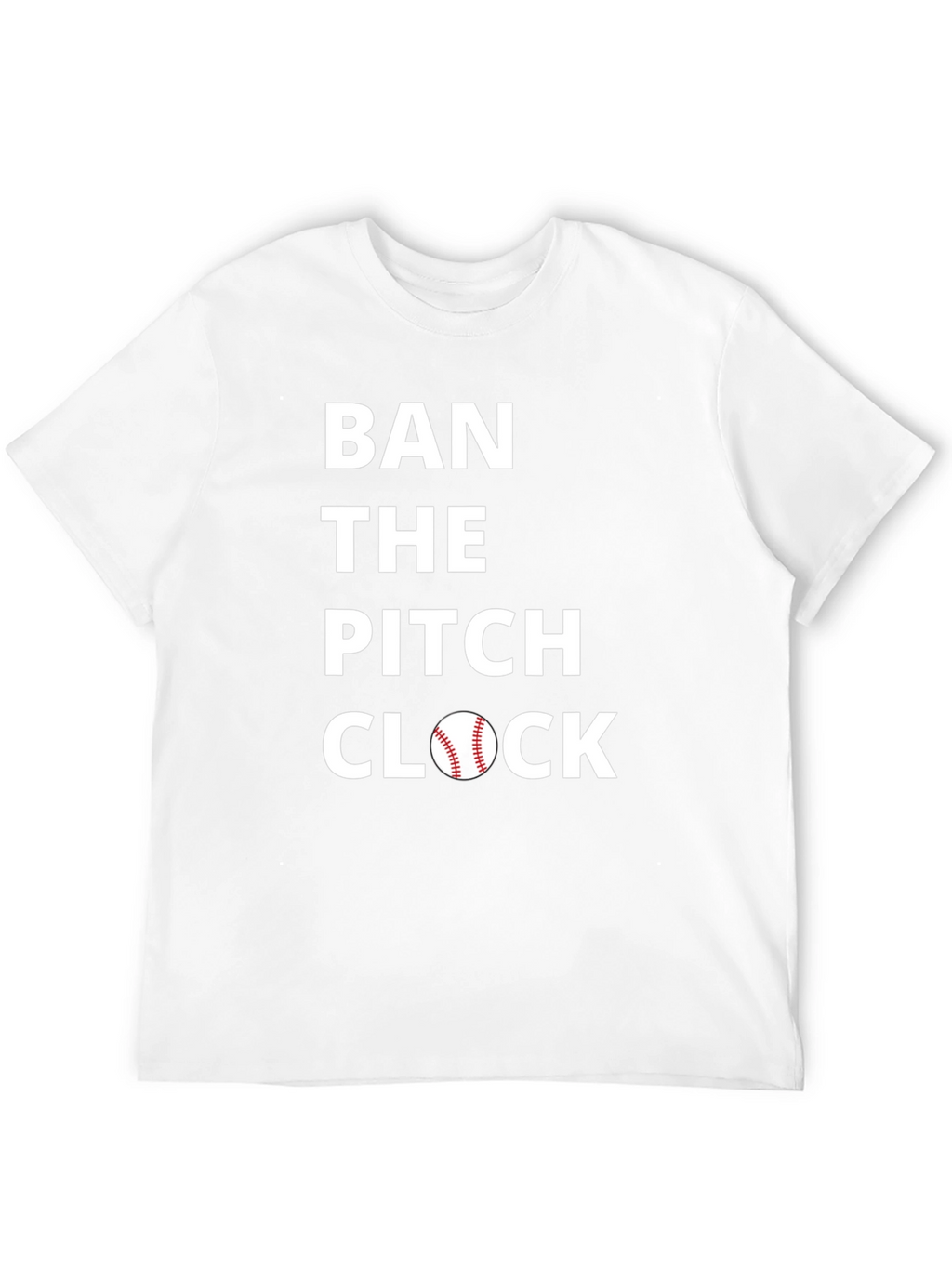 Ban the Pitch Clock Baseball Tee