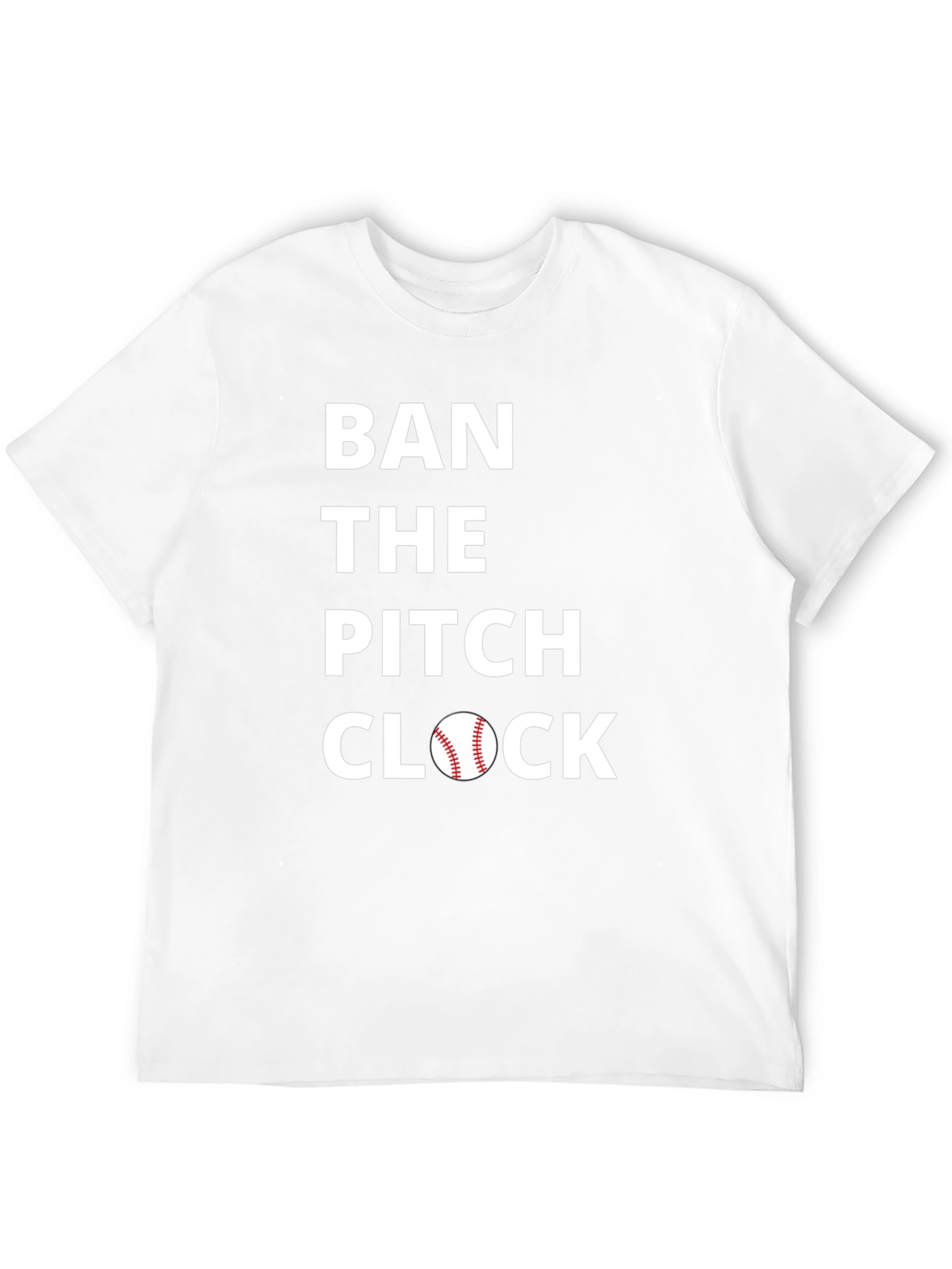 Ban the Pitch Clock Baseball Tee