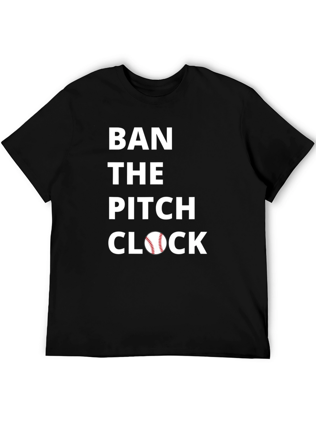 Ban the Pitch Clock Baseball Tee