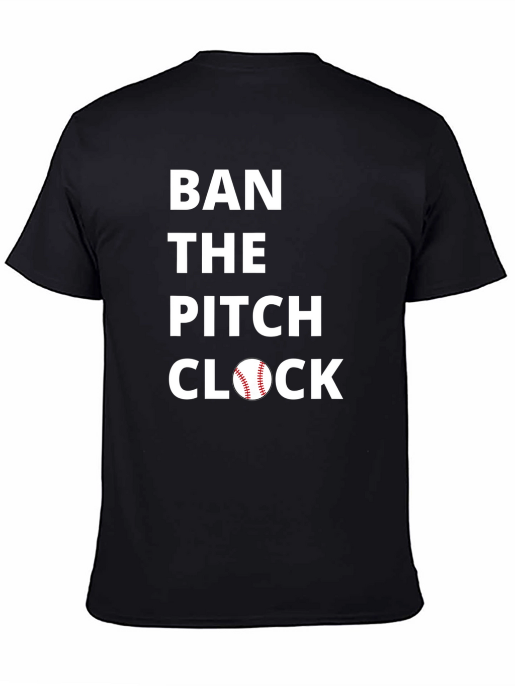Ban the Pitch Clock Baseball Tee